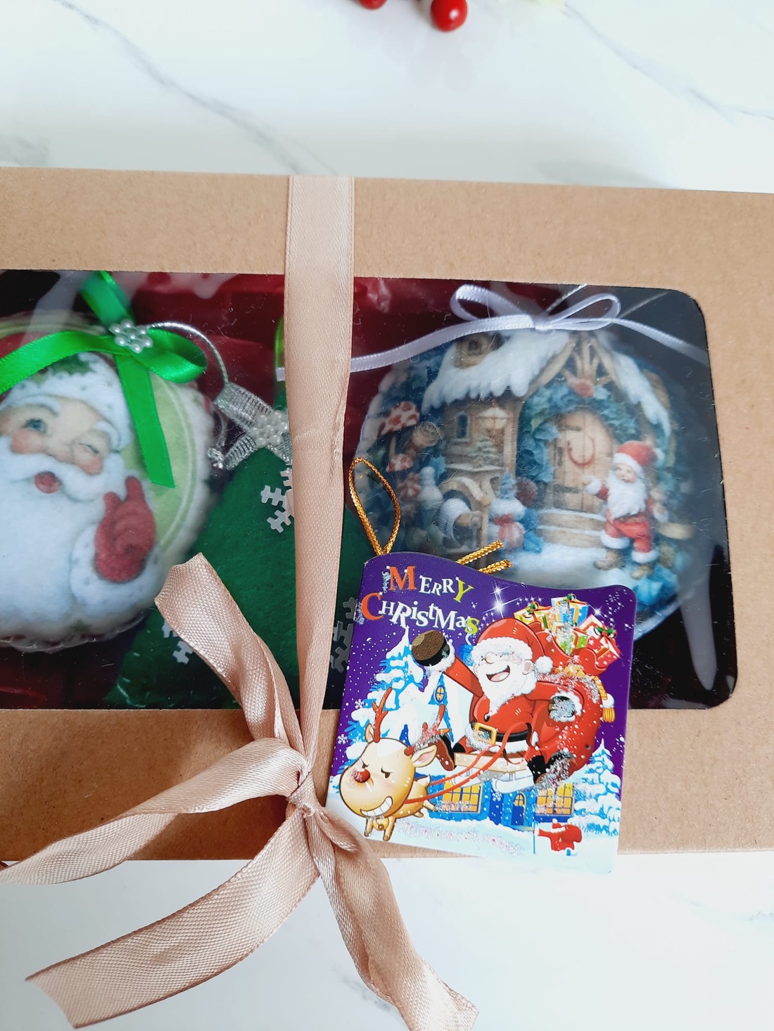 Set de globuri din fetru  - crăciun - decorațiuni de crăciun de casă - globuri de crăciun - Artynos.ro