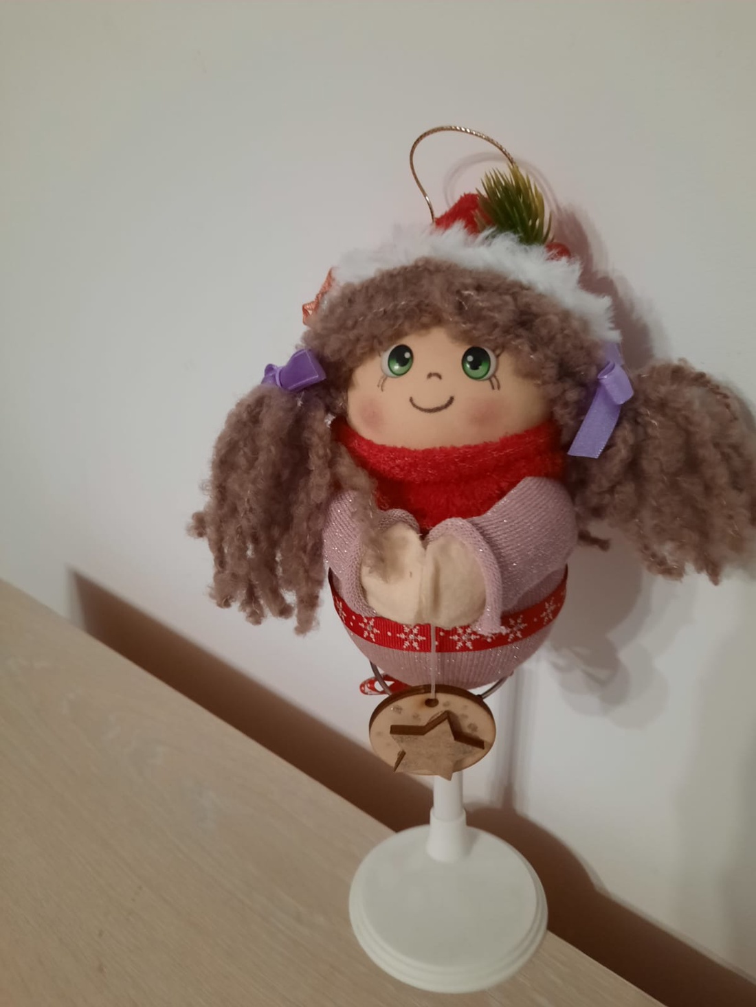 Fetita in lila decoratiune - crăciun - decorațiuni de crăciun de casă - globuri de crăciun - Artynos.ro