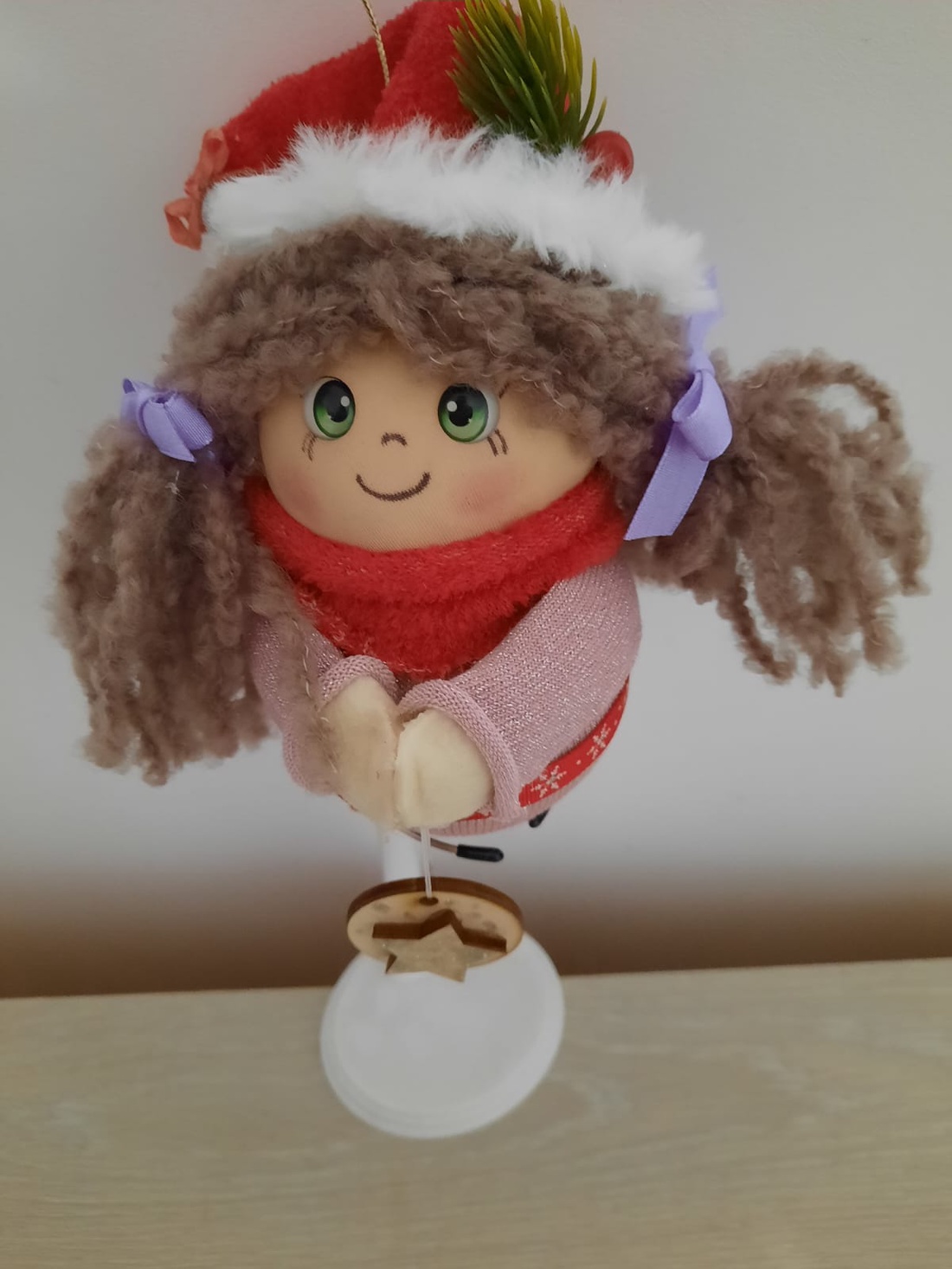 Fetita in lila decoratiune - crăciun - decorațiuni de crăciun de casă - globuri de crăciun - Artynos.ro