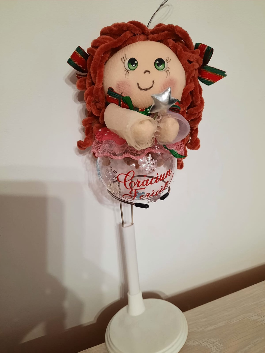 Fetita roscata decoratiune - crăciun - decorațiuni de crăciun de casă - globuri de crăciun - Artynos.ro