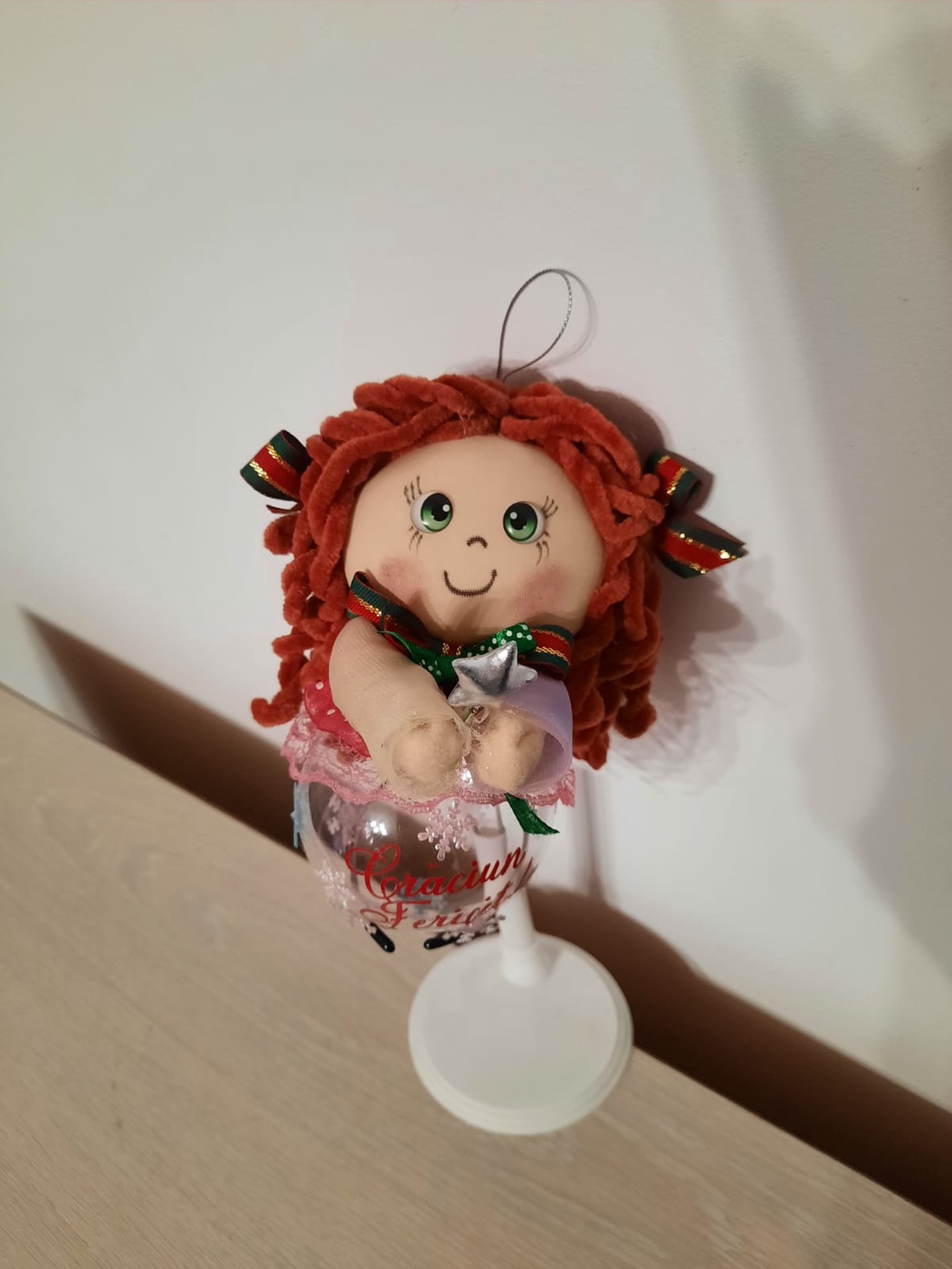 Fetita roscata decoratiune - crăciun - decorațiuni de crăciun de casă - globuri de crăciun - Artynos.ro