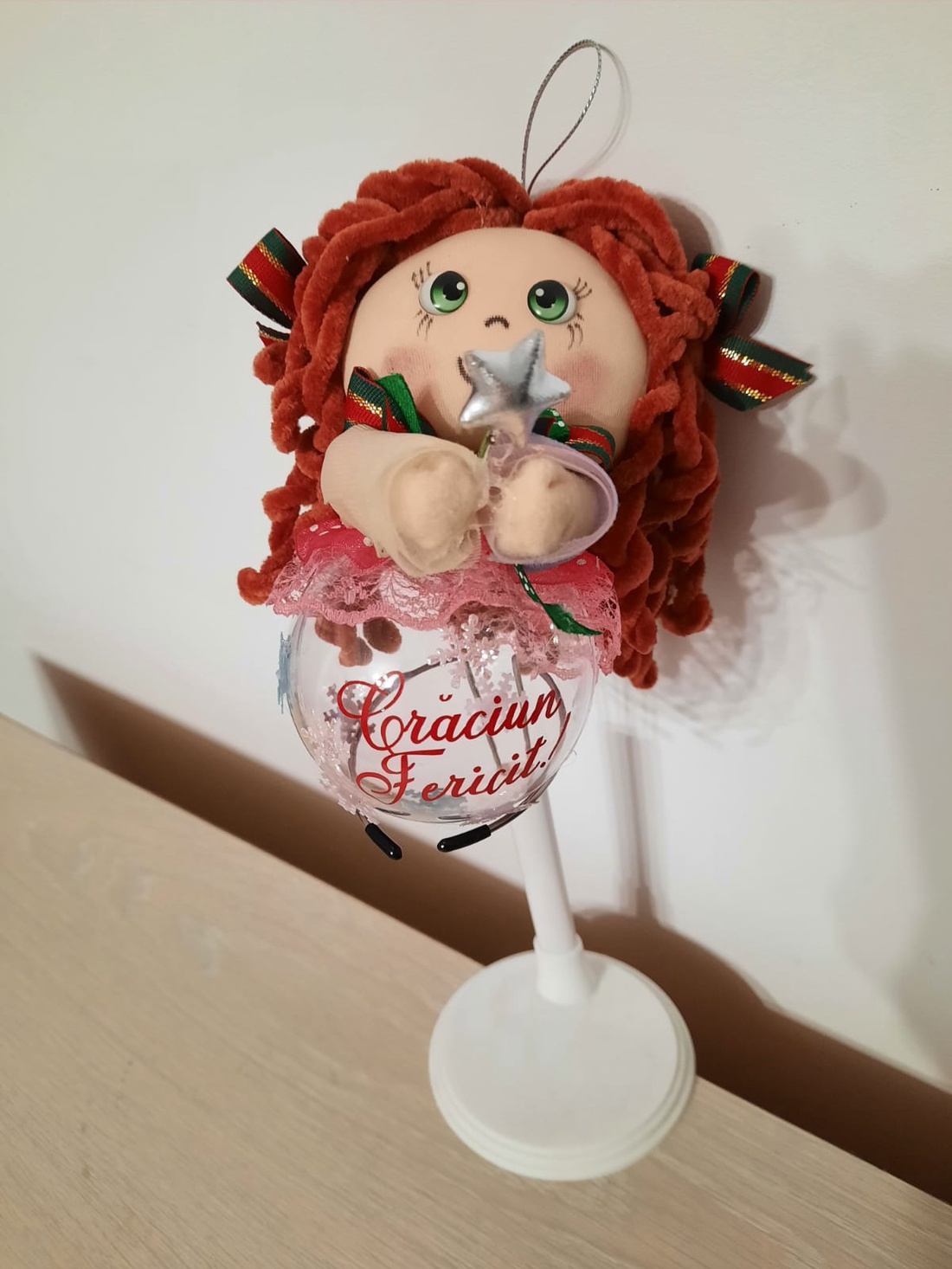 Fetita roscata decoratiune - crăciun - decorațiuni de crăciun de casă - globuri de crăciun - Artynos.ro