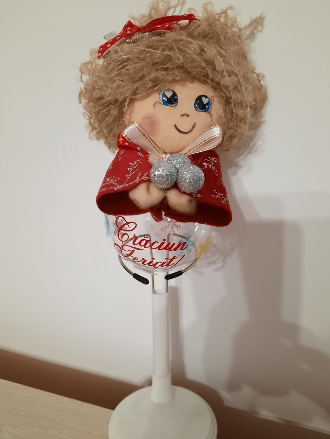 Fetita satena decoratiune - crăciun - decorațiuni de crăciun de casă - globuri de crăciun - Artynos.ro