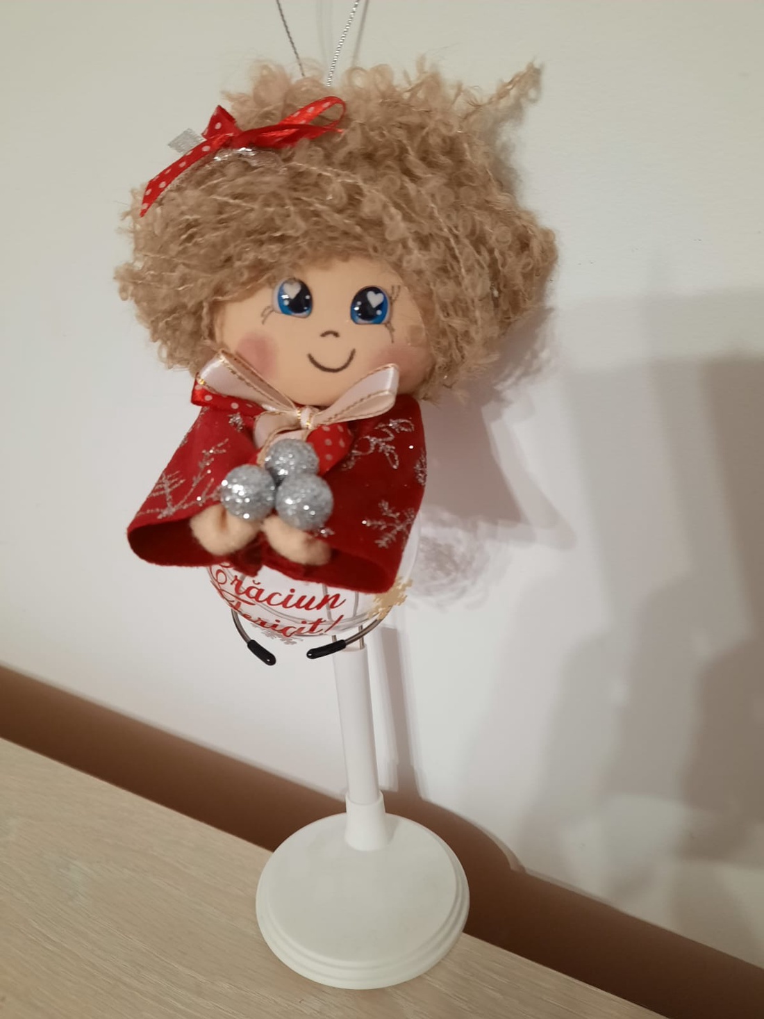 Fetita satena decoratiune - crăciun - decorațiuni de crăciun de casă - globuri de crăciun - Artynos.ro