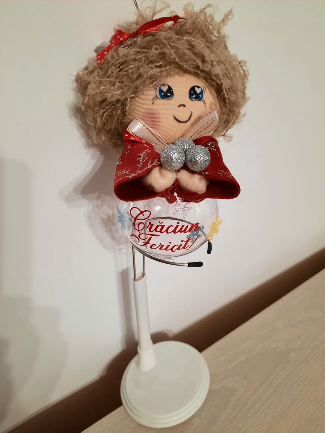 Fetita satena decoratiune - crăciun - decorațiuni de crăciun de casă - globuri de crăciun - Artynos.ro