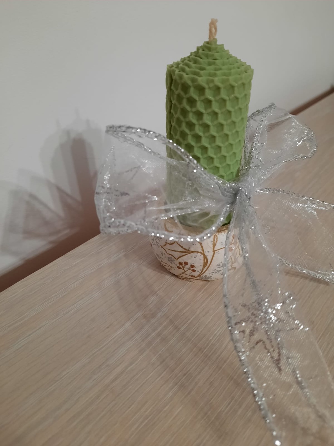 Suport si lumanare fagure verde - casă & stil de viață - lumânări, parfumuri, arome - lumânări și sfeșnice - Artynos.ro