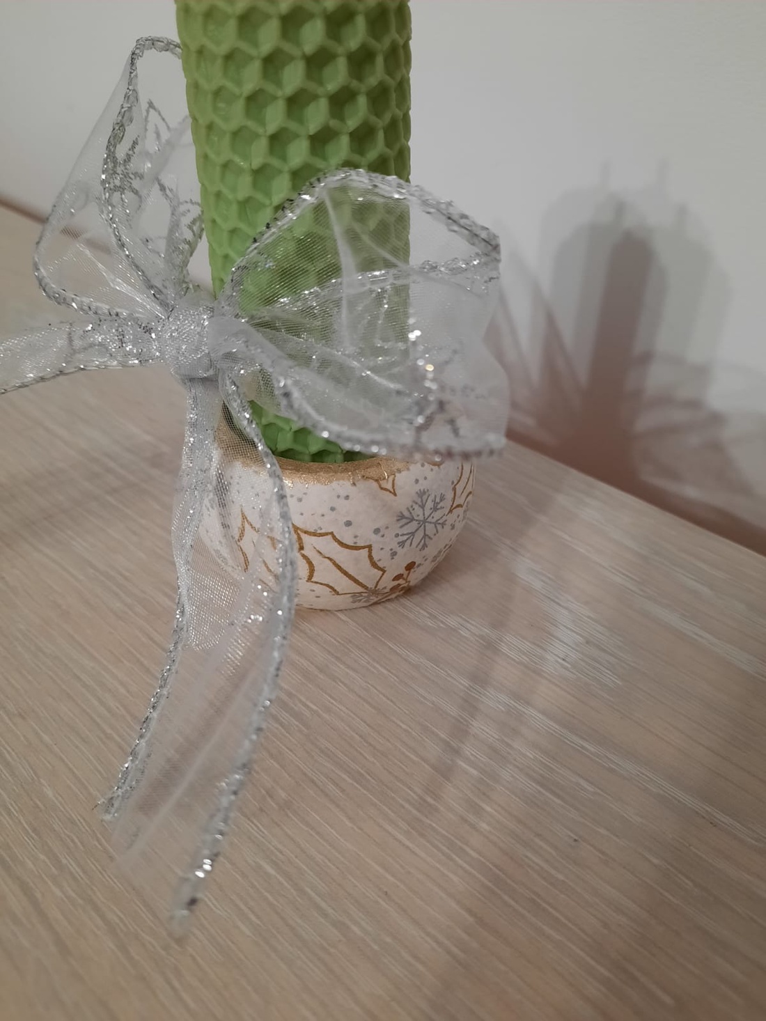 Suport si lumanare fagure verde - casă & stil de viață - lumânări, parfumuri, arome - lumânări și sfeșnice - Artynos.ro