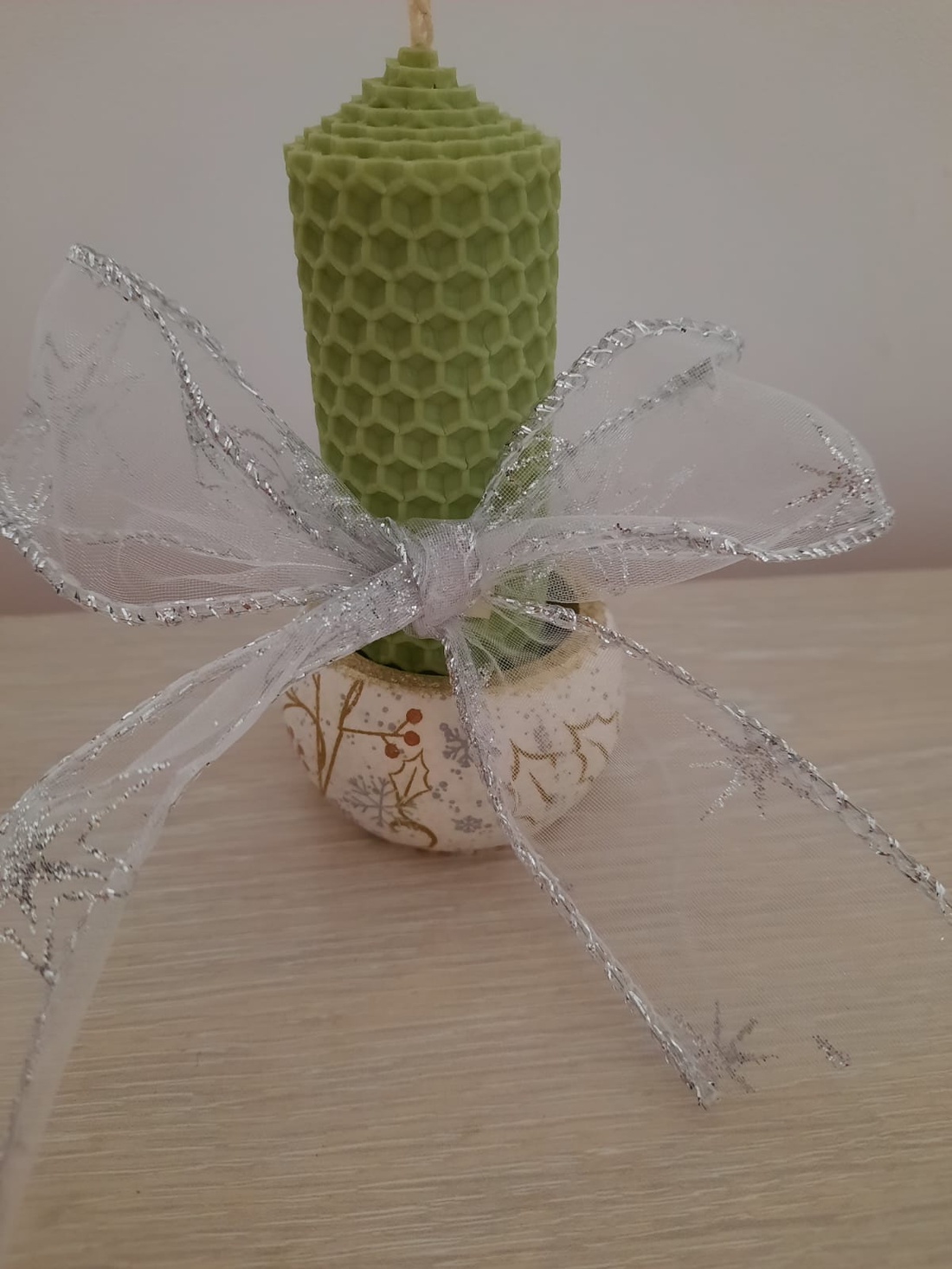 Suport si lumanare fagure verde - casă & stil de viață - lumânări, parfumuri, arome - lumânări și sfeșnice - Artynos.ro