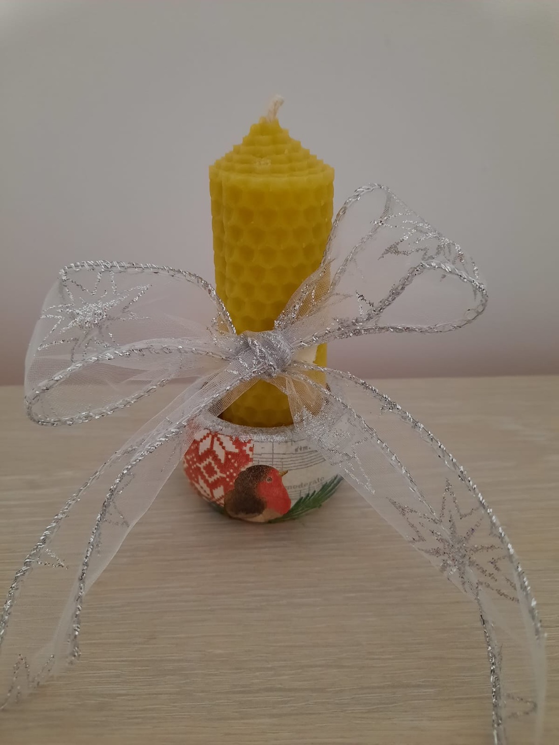 Suport  si lumanare fagure galbena - casă & stil de viață - lumânări, parfumuri, arome - lumânări și sfeșnice - Artynos.ro