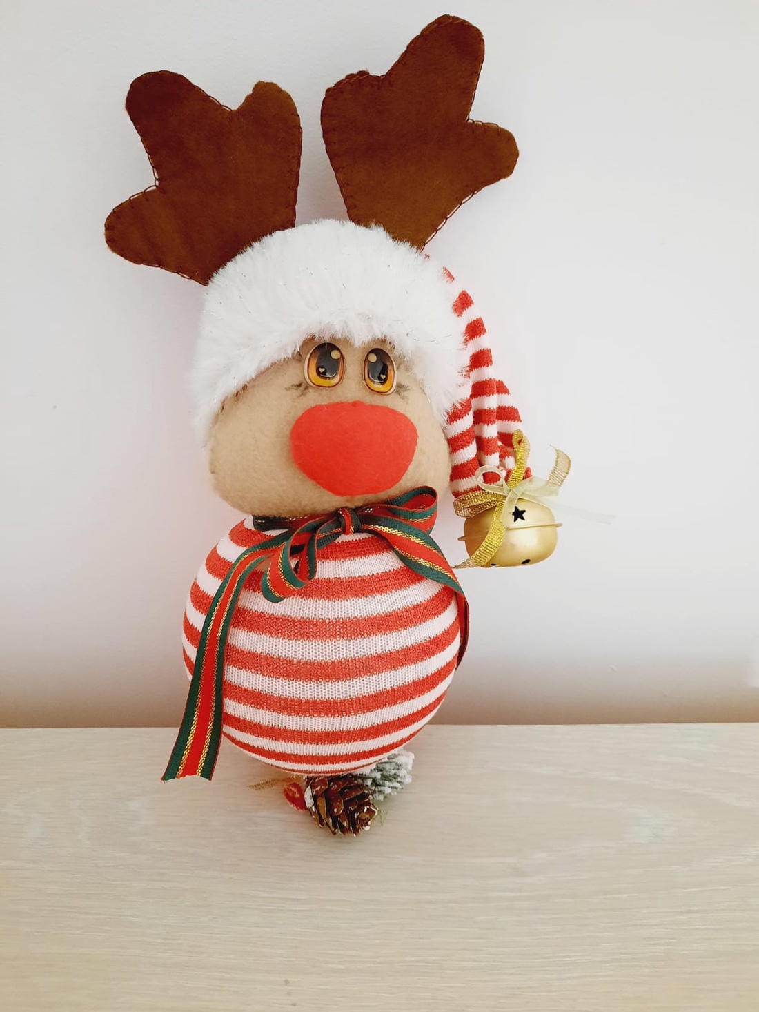 Ren mare cu zurgalai - crăciun - decorațiuni de crăciun de casă - globuri de crăciun - Artynos.ro