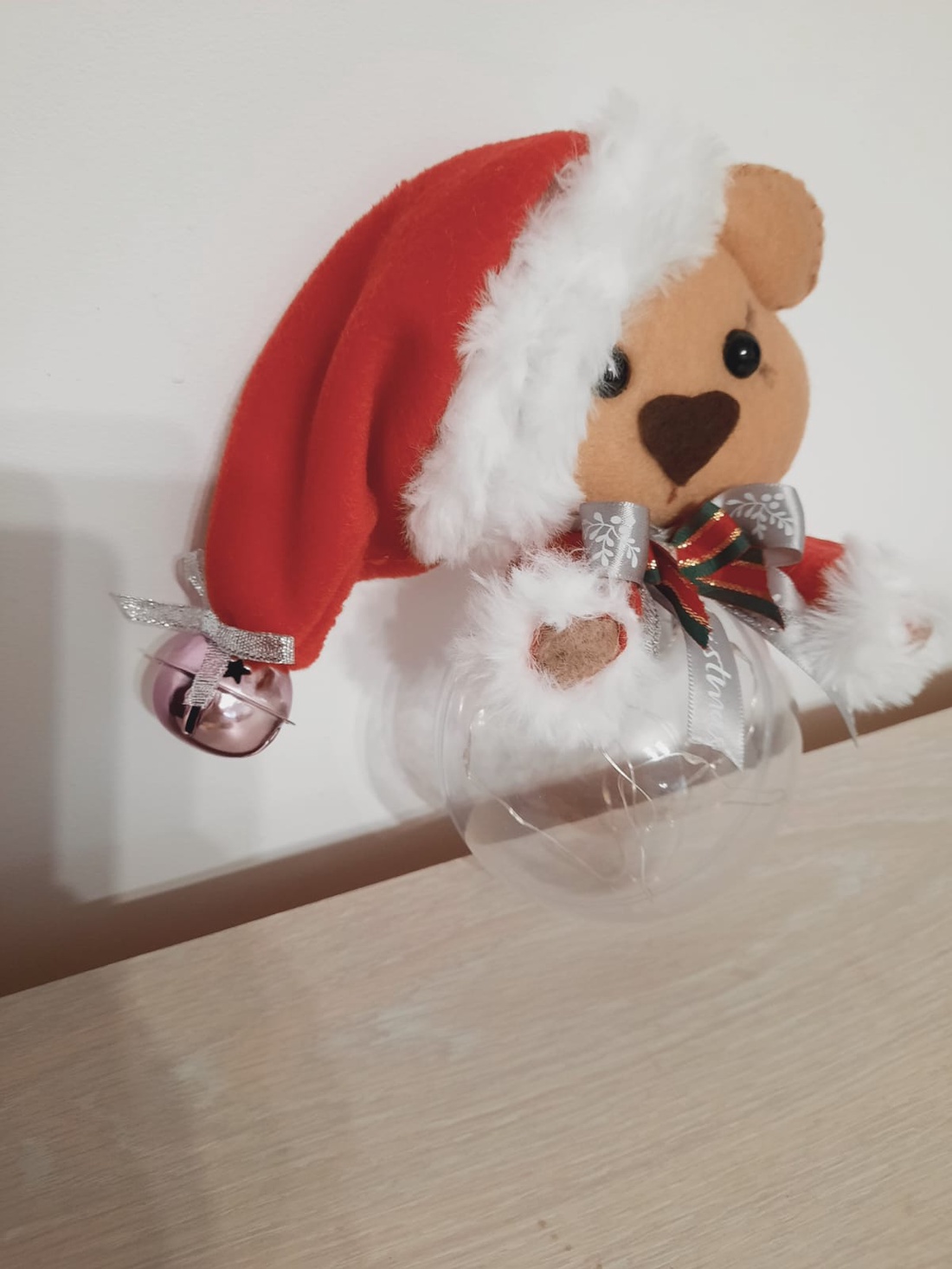 Urs cu caciulita si zurgalai - crăciun - decorațiuni de crăciun de casă - globuri de crăciun - Artynos.ro