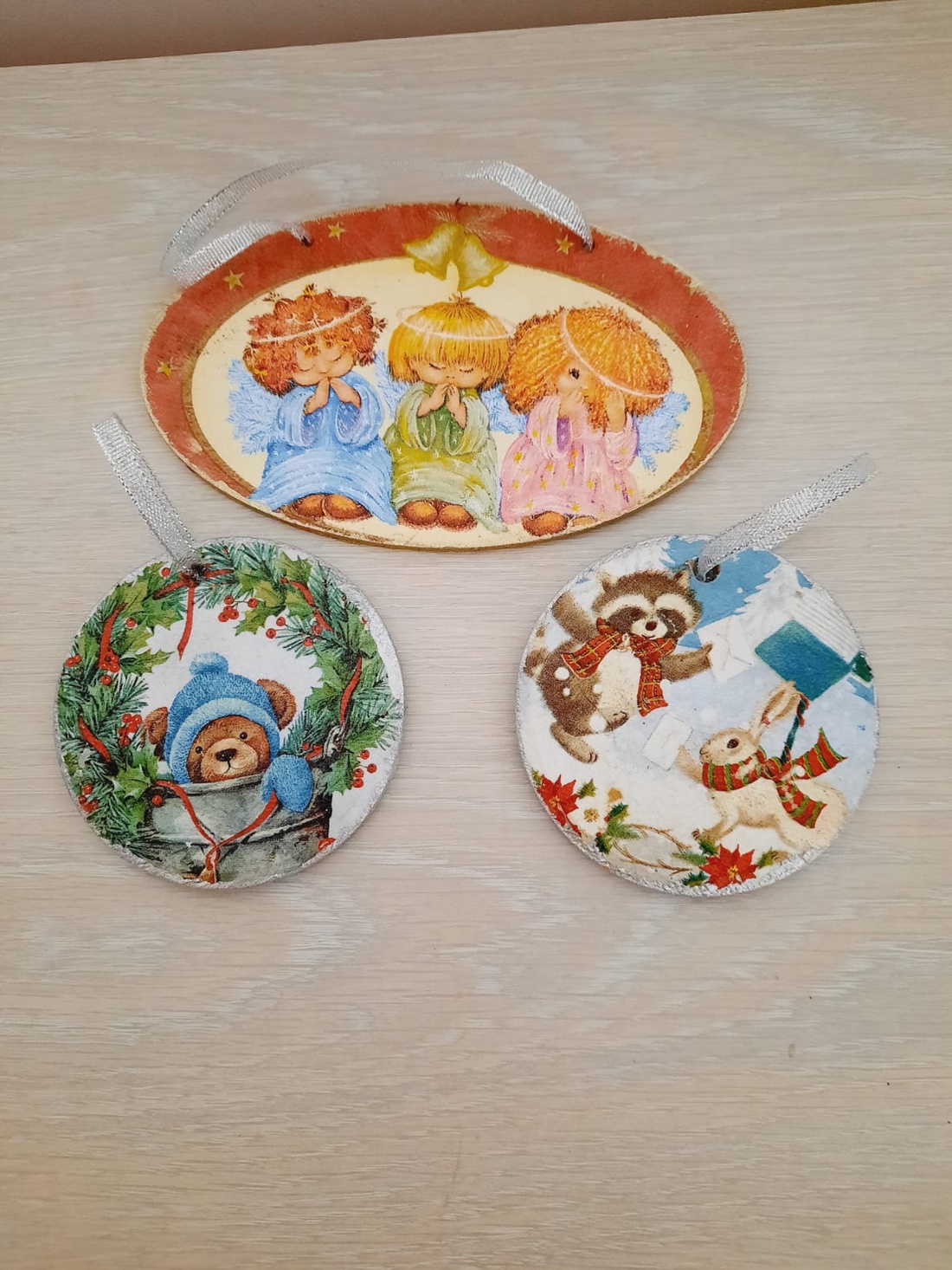 Set de globuri plate - crăciun - decorațiuni de crăciun de casă - globuri de crăciun - Artynos.ro