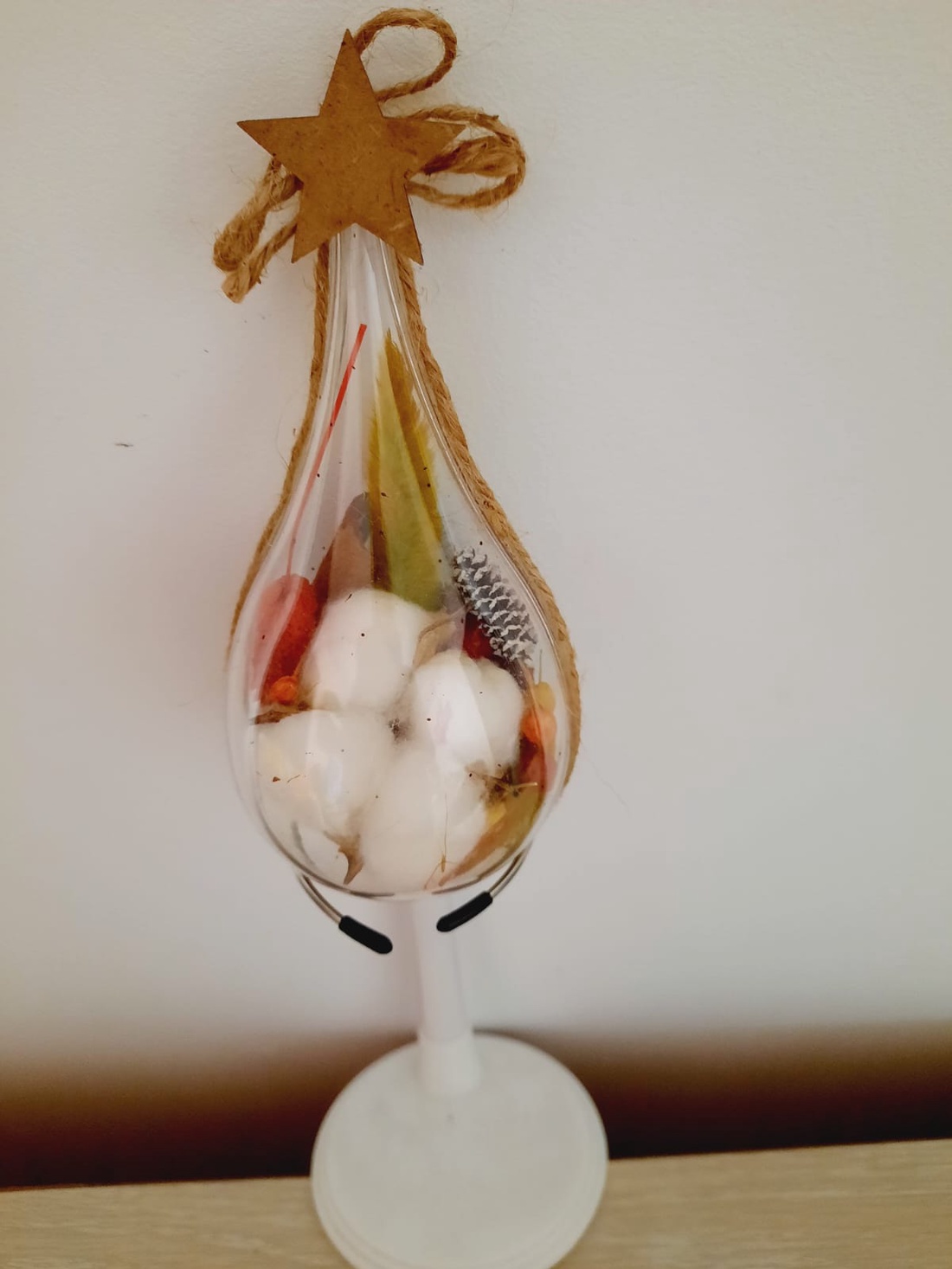 Glob lacrima cu stea - crăciun - decorațiuni de crăciun de casă - globuri de crăciun - Artynos.ro