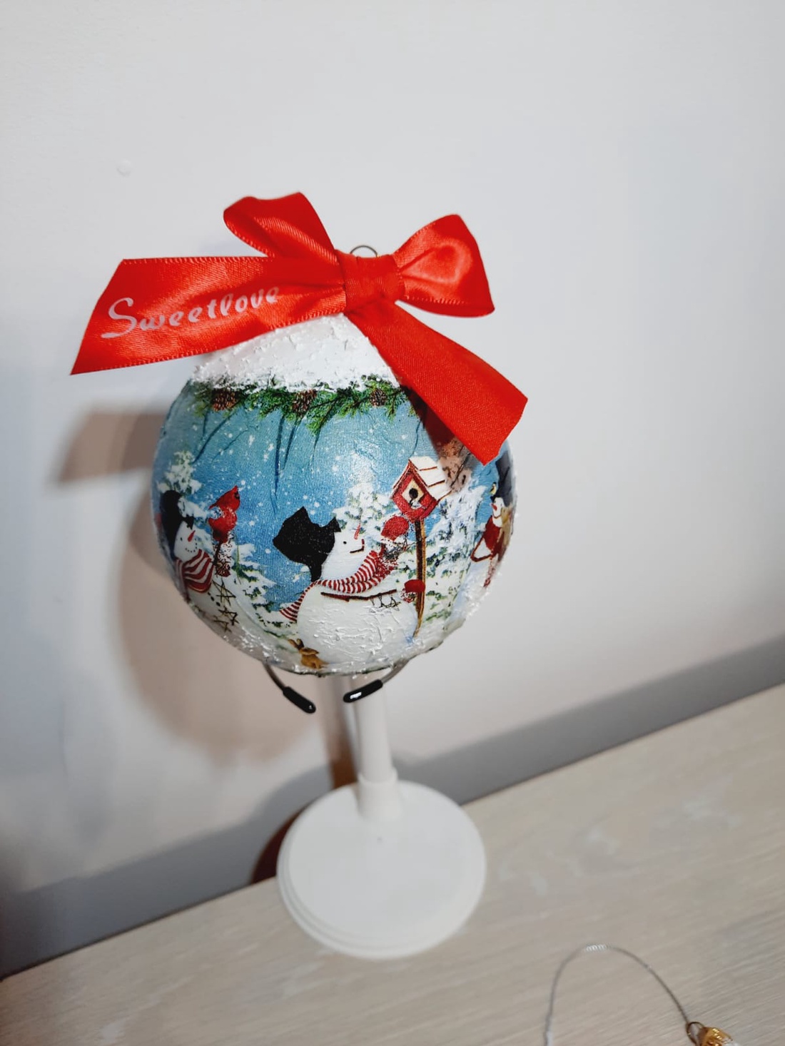 Glob rotund  - crăciun - decorațiuni de crăciun de casă - globuri de crăciun - Artynos.ro