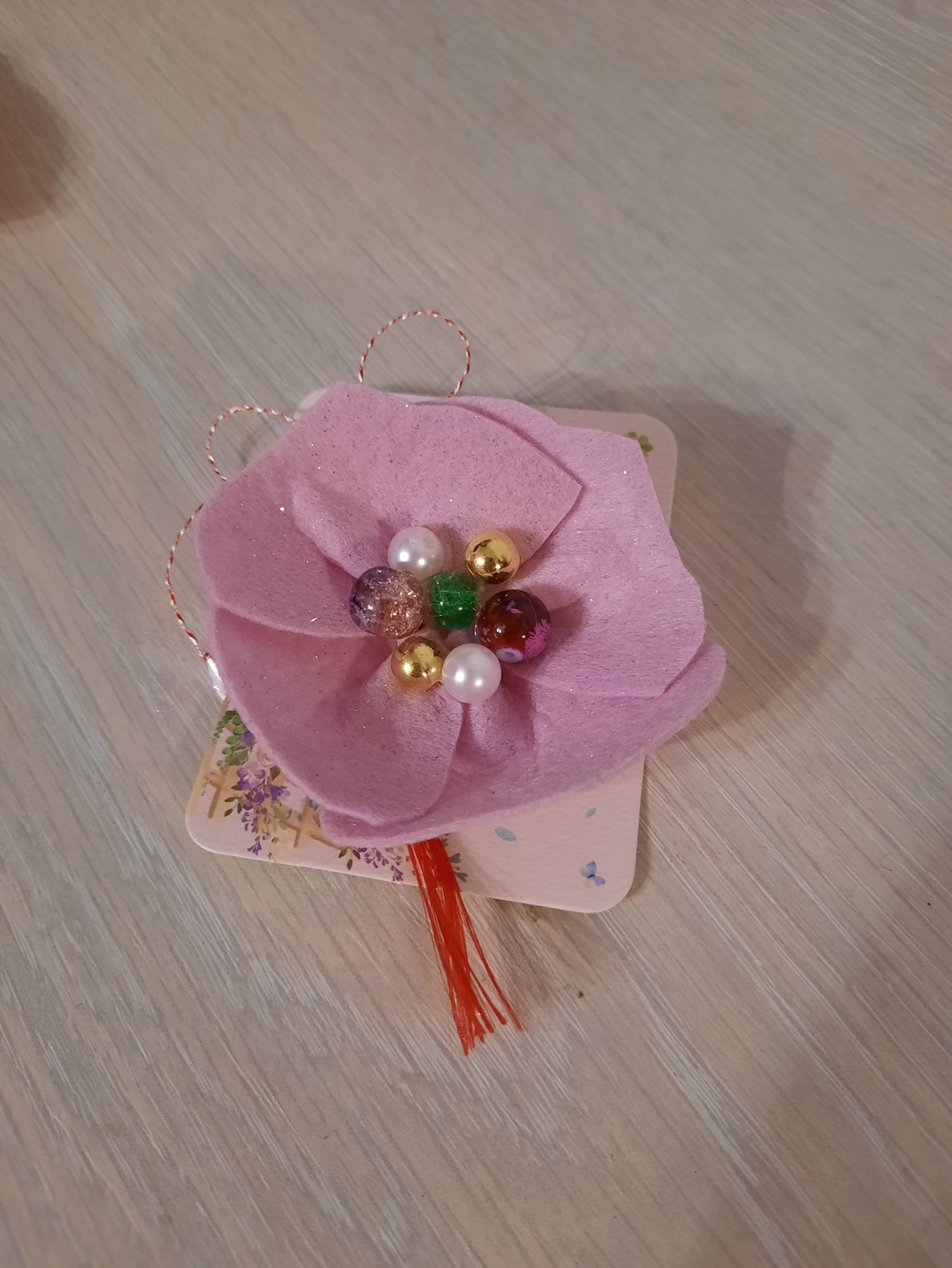 Brosa floare lila - bijuterii - broșe - Artynos.ro