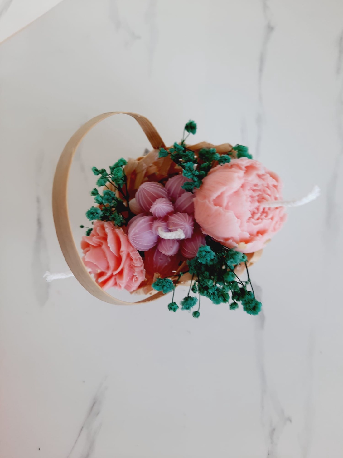 Cosulet cu flori de ceara - casă & stil de viață - decorațiuni de casă - decorațiuni de masă și rafturi - decorațiuni de masă - Artynos.ro