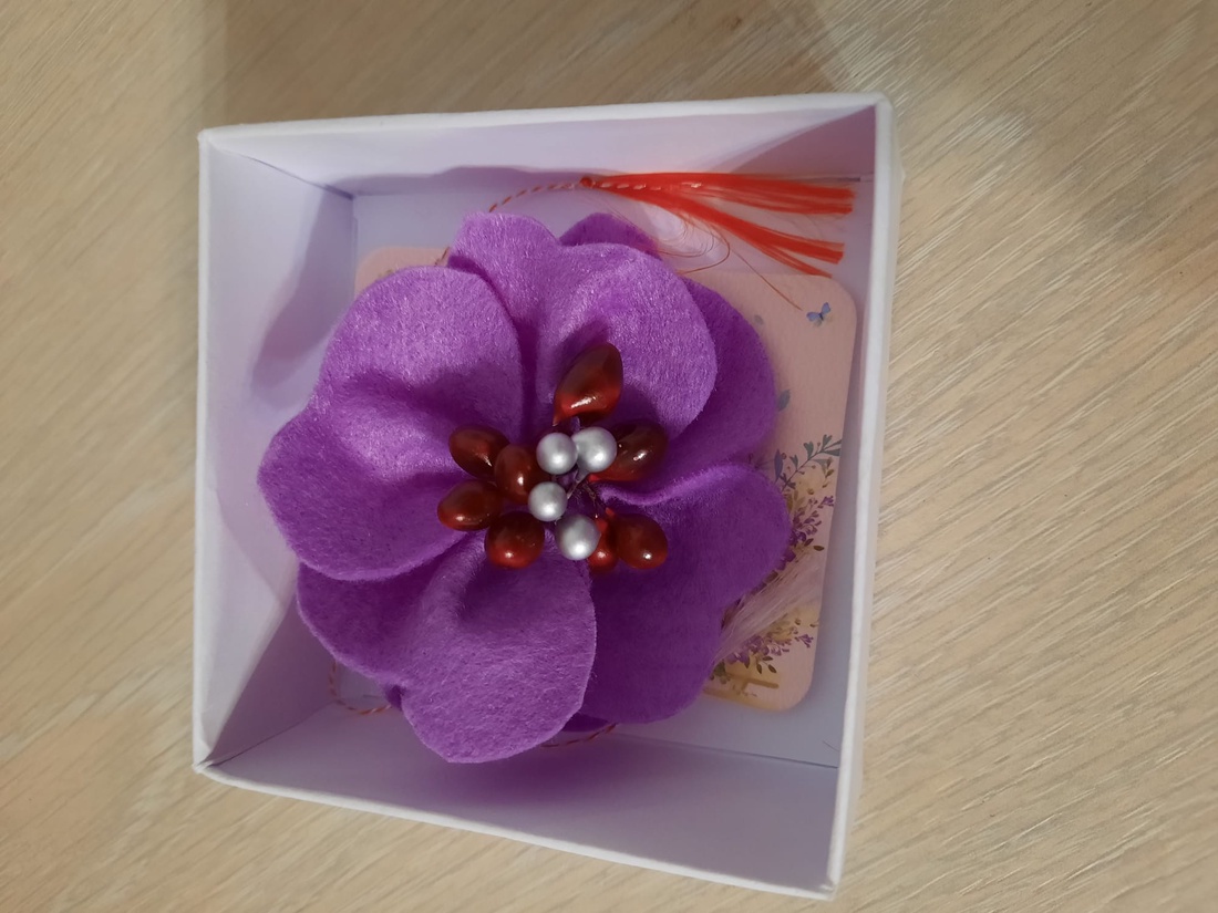 Brosa anemona  - bijuterii - broșe - Artynos.ro