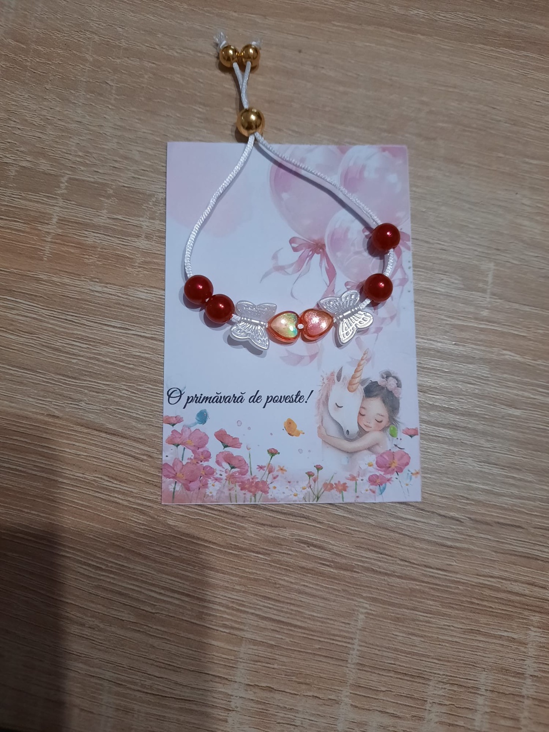 Bratara cu fluturasi - bijuterii - brățări - brățări din mărgele - Artynos.ro