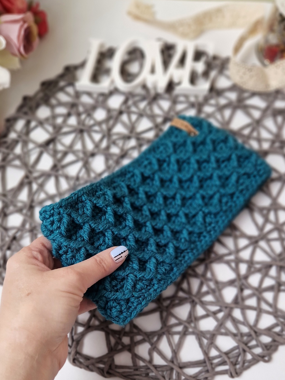 Bentiță verde petrol - îmbrăcăminte și modă - eșarfe, pălării, fularuri - căciulă - Artynos.ro