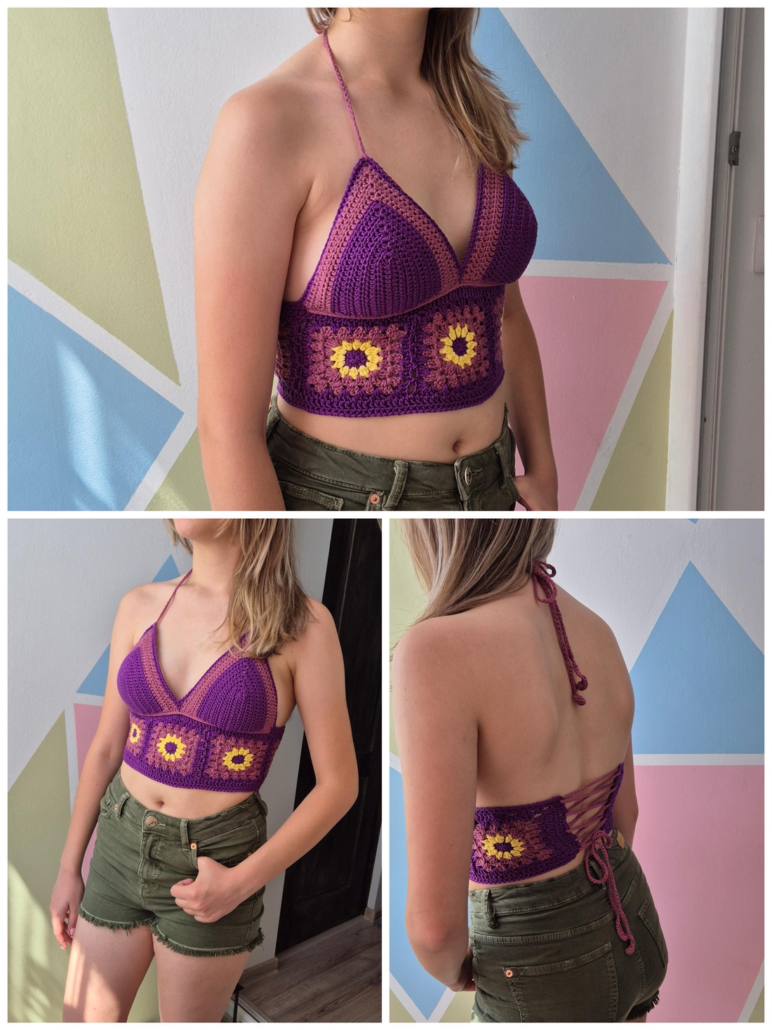 Top croșetat Lavanda în floare - îmbrăcăminte și modă - haine damă - tricou și top de damă - Artynos.ro Top croșetat Lavanda în floare - îmbrăcăminte și modă - haine damă - tricou și top de damă - Artynos.ro