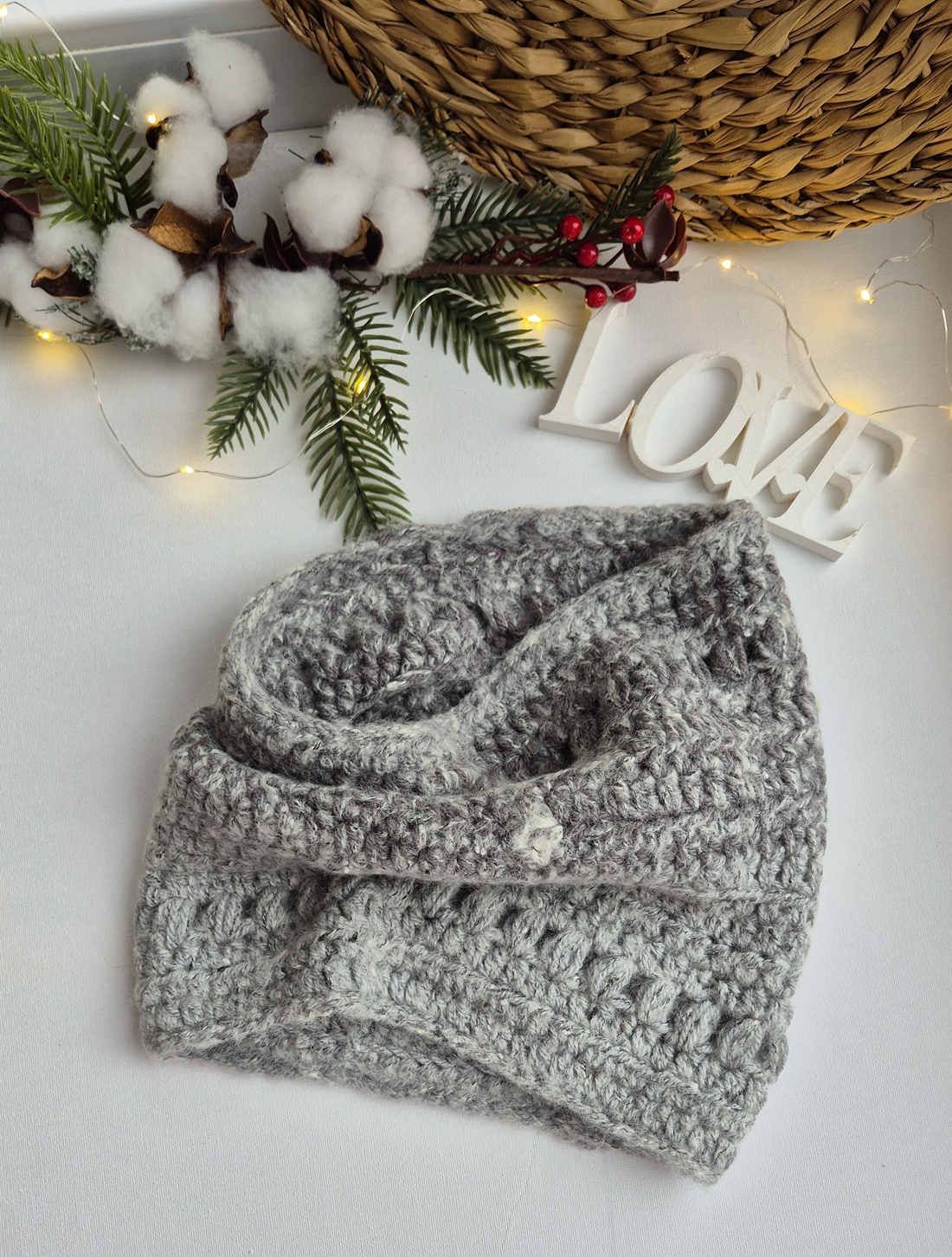 Snood Croșetat Clasic  Guler Rotund, Fir Acril și Lână - îmbrăcăminte și modă - eșarfe, pălării, fularuri - eșarfe - Artynos.ro