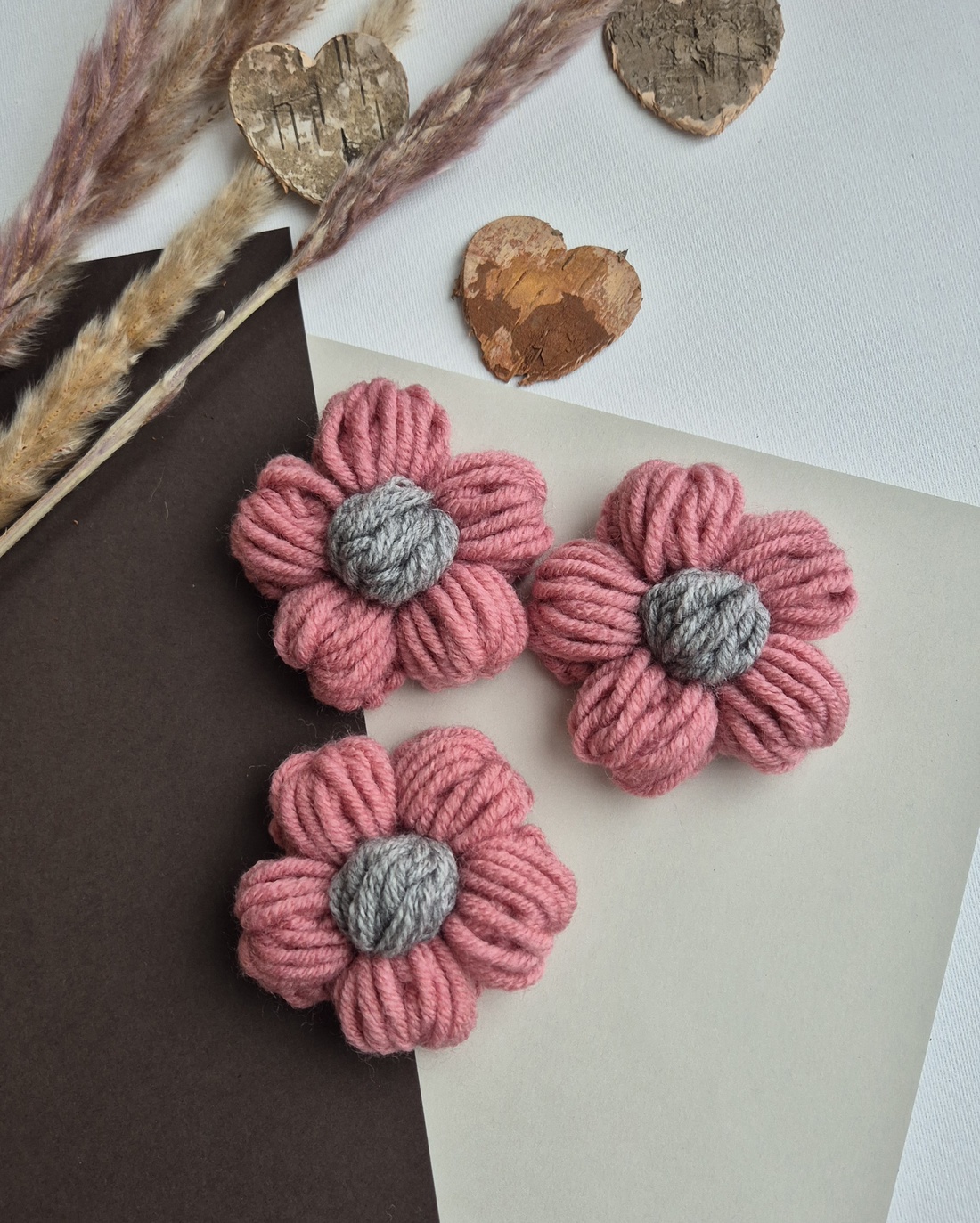 Mărțișor Handmade Tip Broșă � Flower Power Pink Dust  - bijuterii - broșe - Artynos.ro