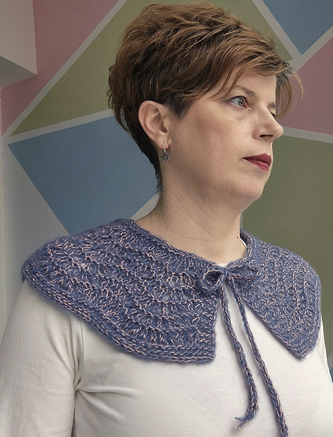 Guler Între rânduri - texturat in valuri - îmbrăcăminte și modă - haine damă - bluze damă - Artynos.ro