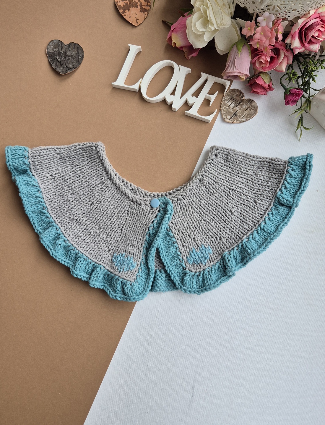 Guler Între rânduri - volanase cu inimi - îmbrăcăminte și modă - haine damă - bluze damă - Artynos.ro