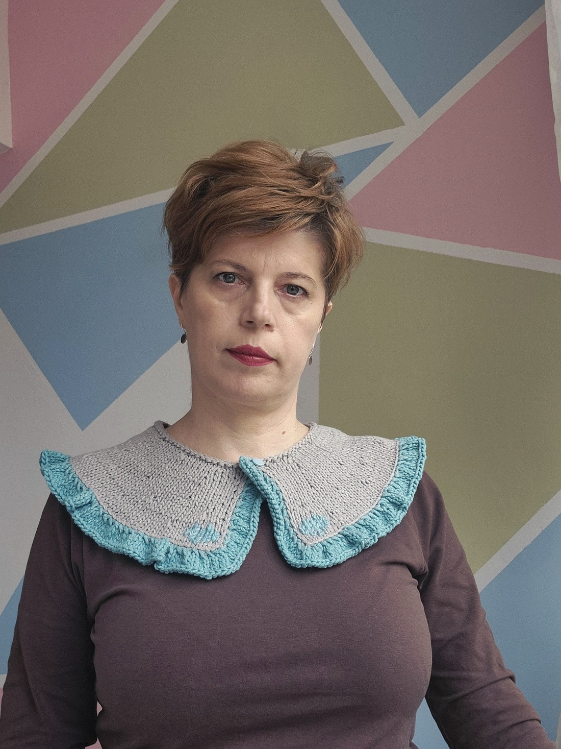 Guler Între rânduri - volanase cu inimi - îmbrăcăminte și modă - haine damă - bluze damă - Artynos.ro