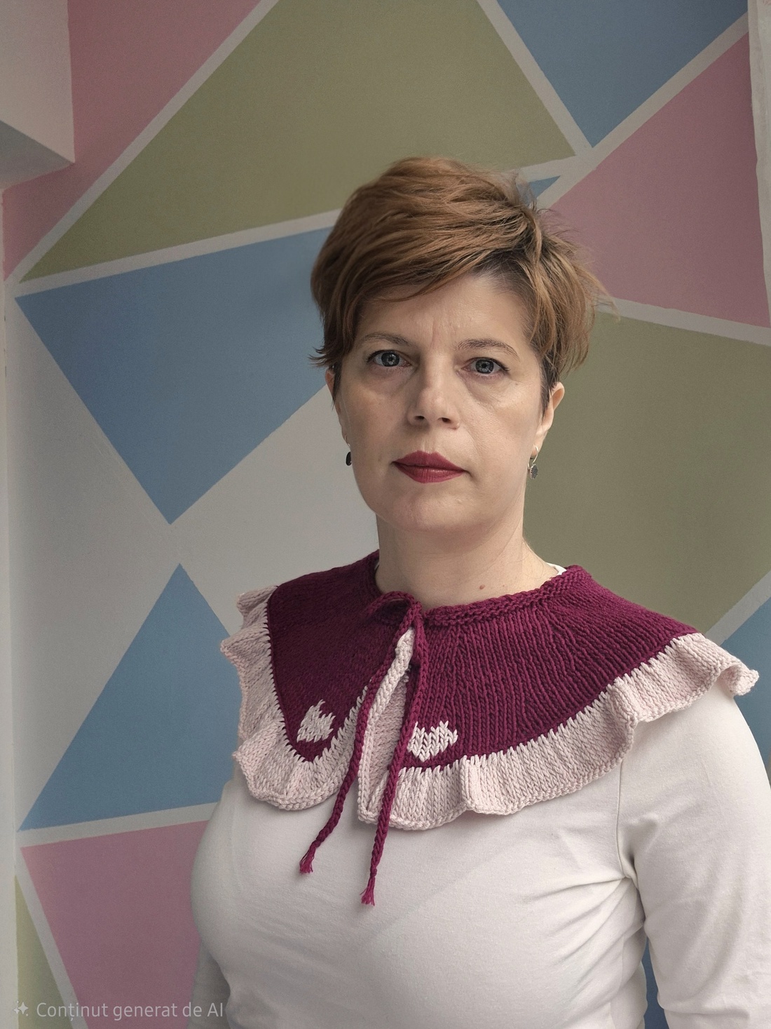 Guler Între rânduri - volanase cu inimi - îmbrăcăminte și modă - haine damă - bluze damă - Artynos.ro