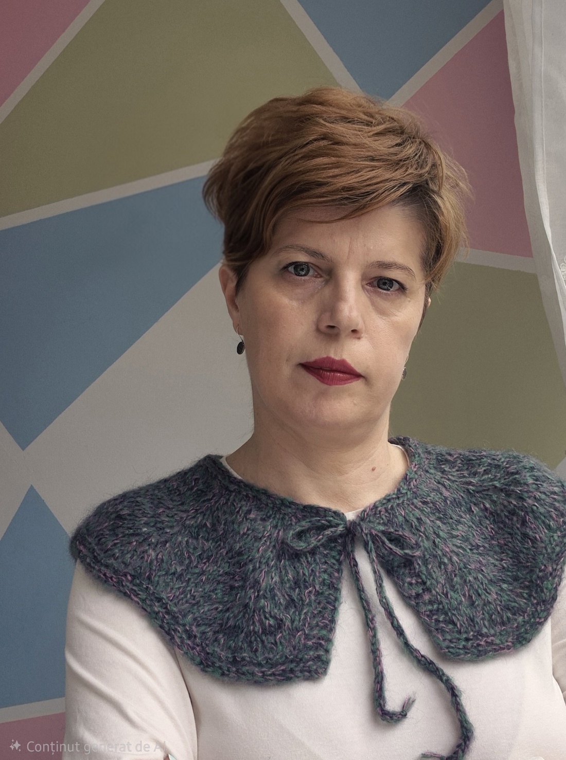 Guler Între rânduri - texturat valuri - îmbrăcăminte și modă - haine damă - bluze damă - Artynos.ro