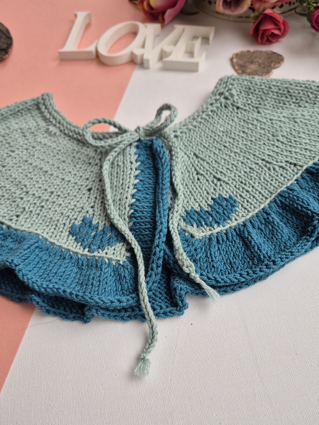 Guler Între rânduri - volanase cu inimi - îmbrăcăminte și modă - haine damă - bluze damă - Artynos.ro