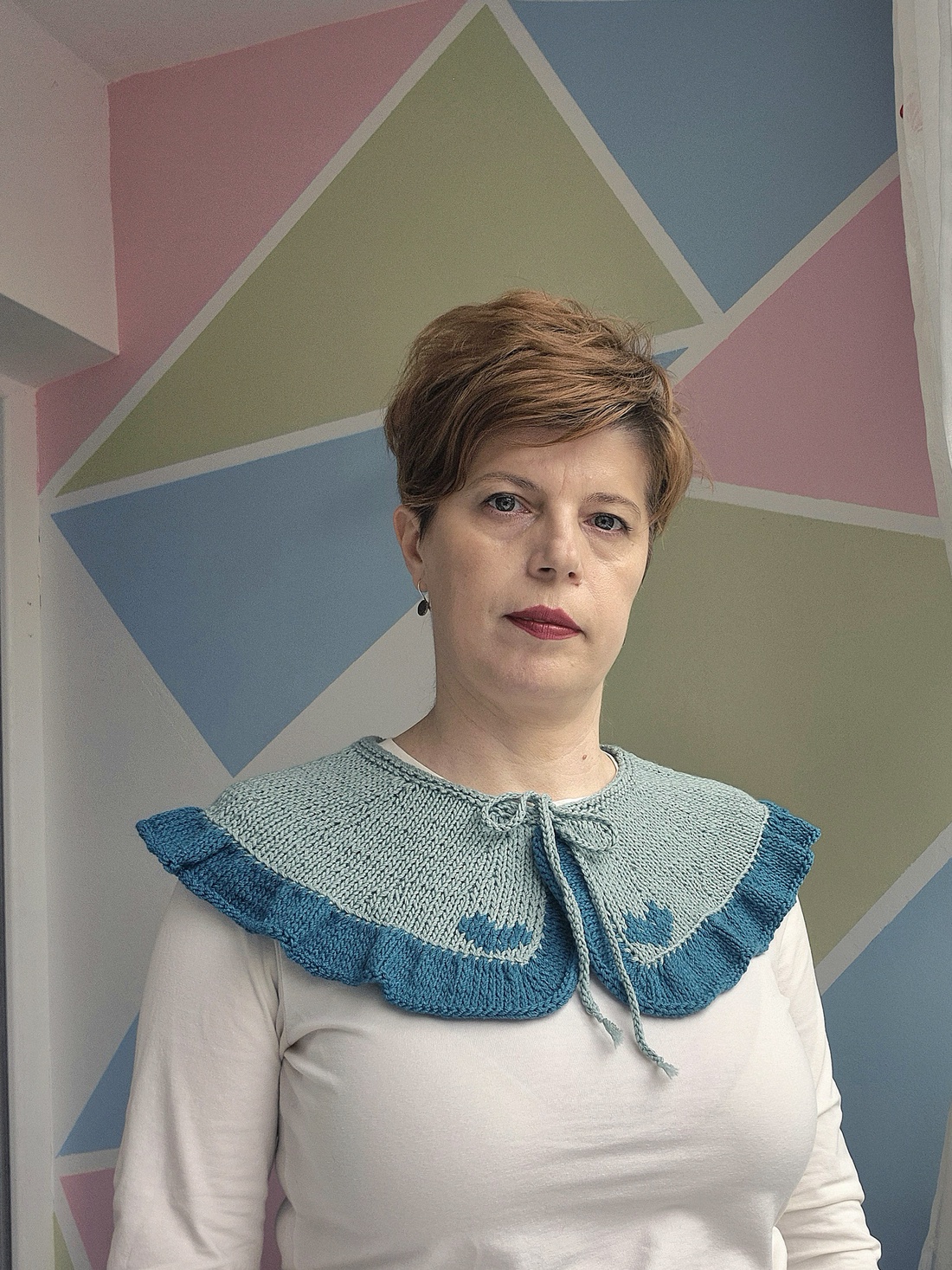 Guler Între rânduri - volanase cu inimi - îmbrăcăminte și modă - haine damă - bluze damă - Artynos.ro