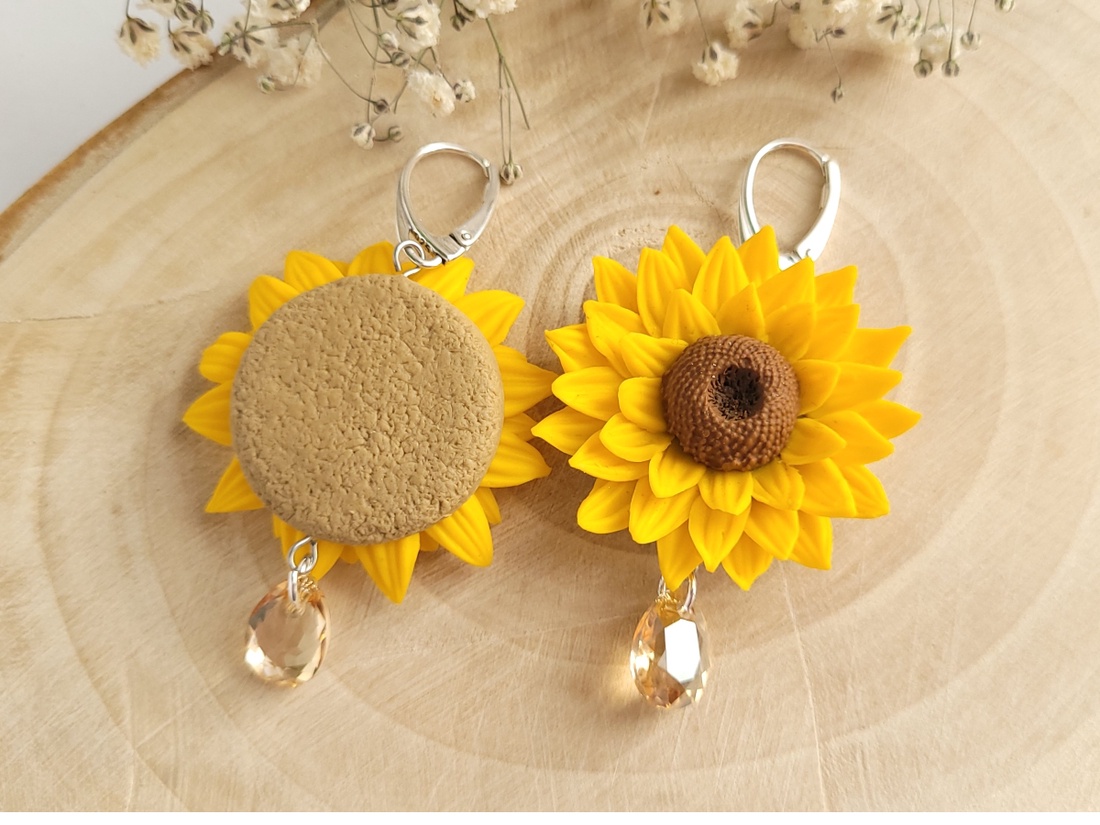 Cercei statement Sunflower Fantasy cu tortițe de argint - bijuterii - cercei - cercei candelabru - Artynos.ro Cercei statement Sunflower Fantasy cu tortițe de argint - bijuterii - cercei - cercei candelabru - Artynos.ro