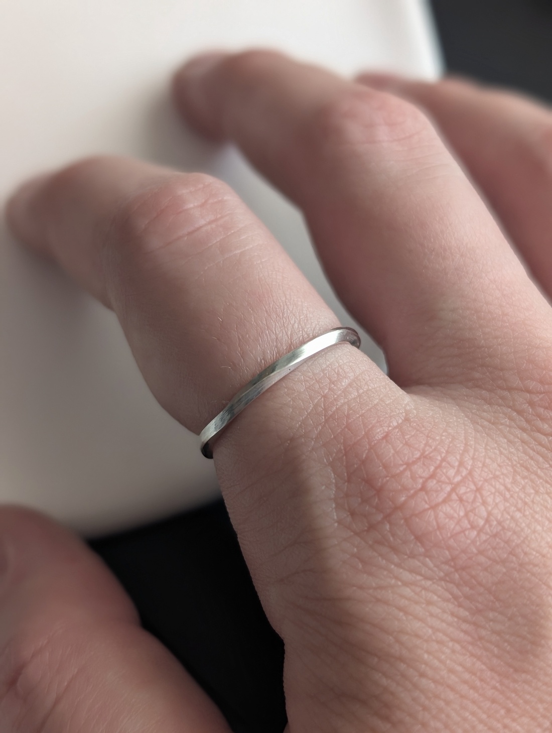 Inel minimalist din argint 'Twist Line' - bijuterii - inele - inele solitaire - Artynos.ro