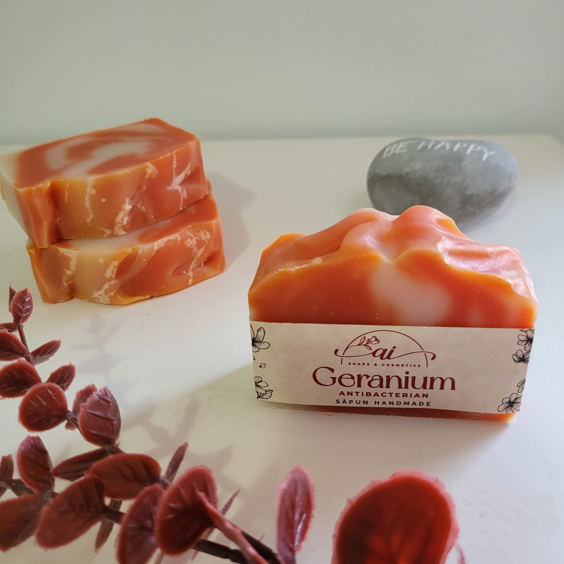 SAPUN NATURAL GERANIUM - ANTIBACTERIAN - baie și frumusețe - materiale de îngrijire a sănătății - Artynos.ro