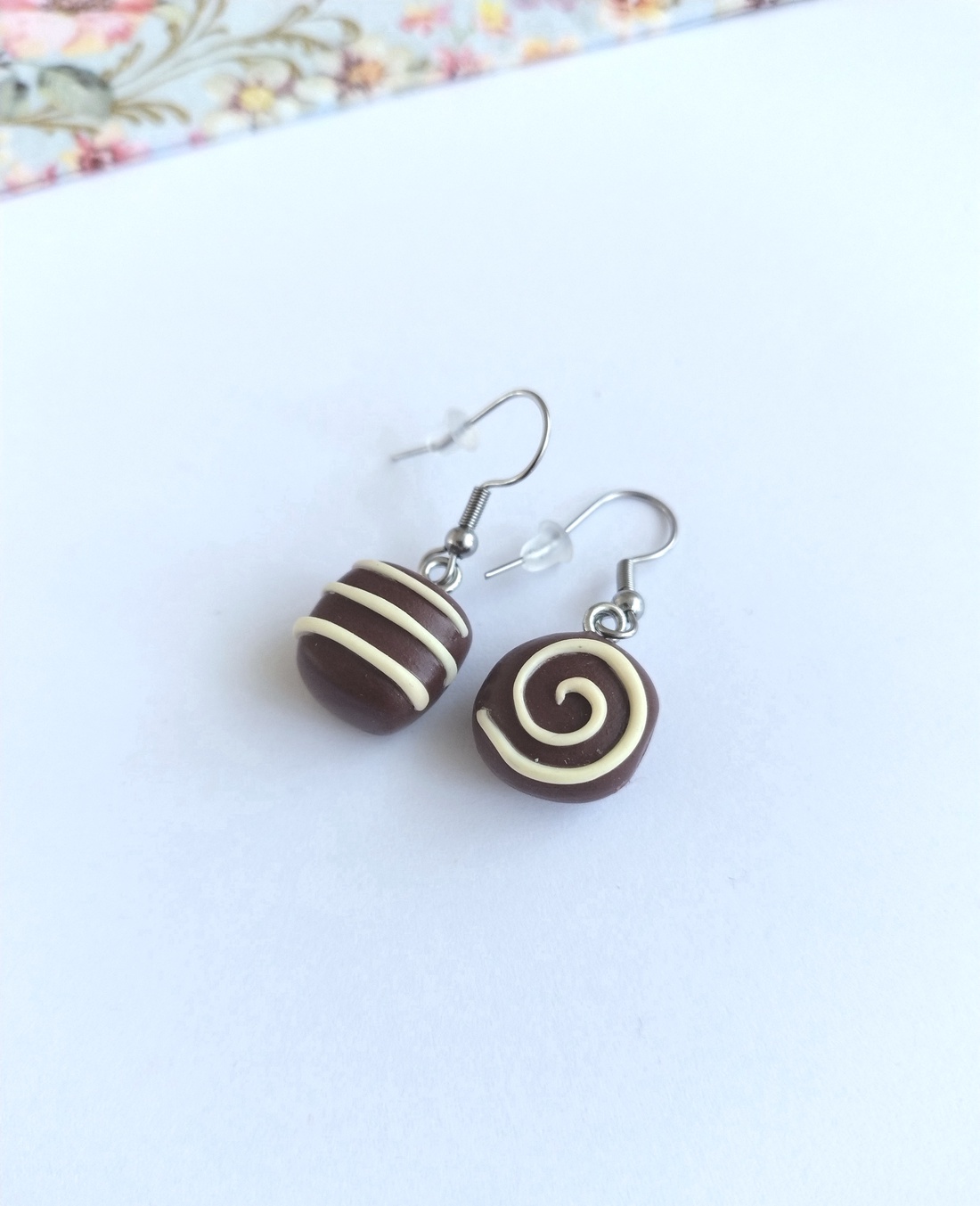 Cercei Bomboane Glazurate � handmade din lut polimeric - bijuterii - cercei - cercei lungi - Artynos.ro