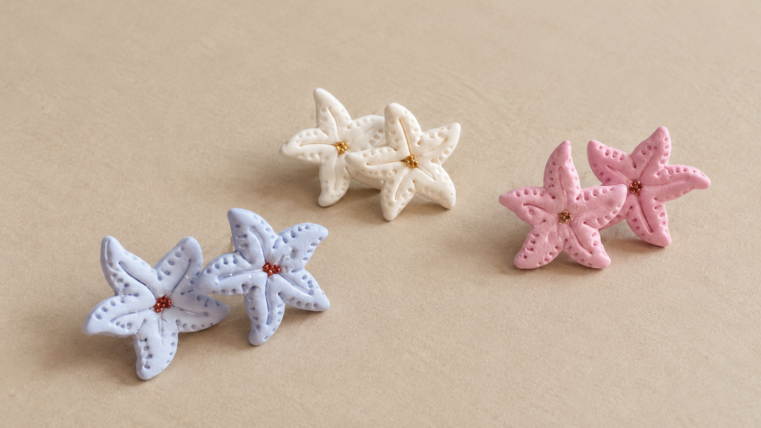 Cercei cu steluțe de mare, mici,tip stud��� - bijuterii - cercei - cercei cu figurine - Artynos.ro