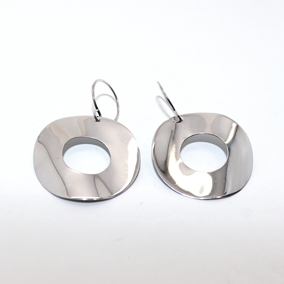 Pereche de cercei pentru femei din aluminiu cu cârlig de argint (F.39) - - Artynos.ro Pereche de cercei pentru femei din aluminiu cu cârlig de argint (F.39) - - Artynos.ro