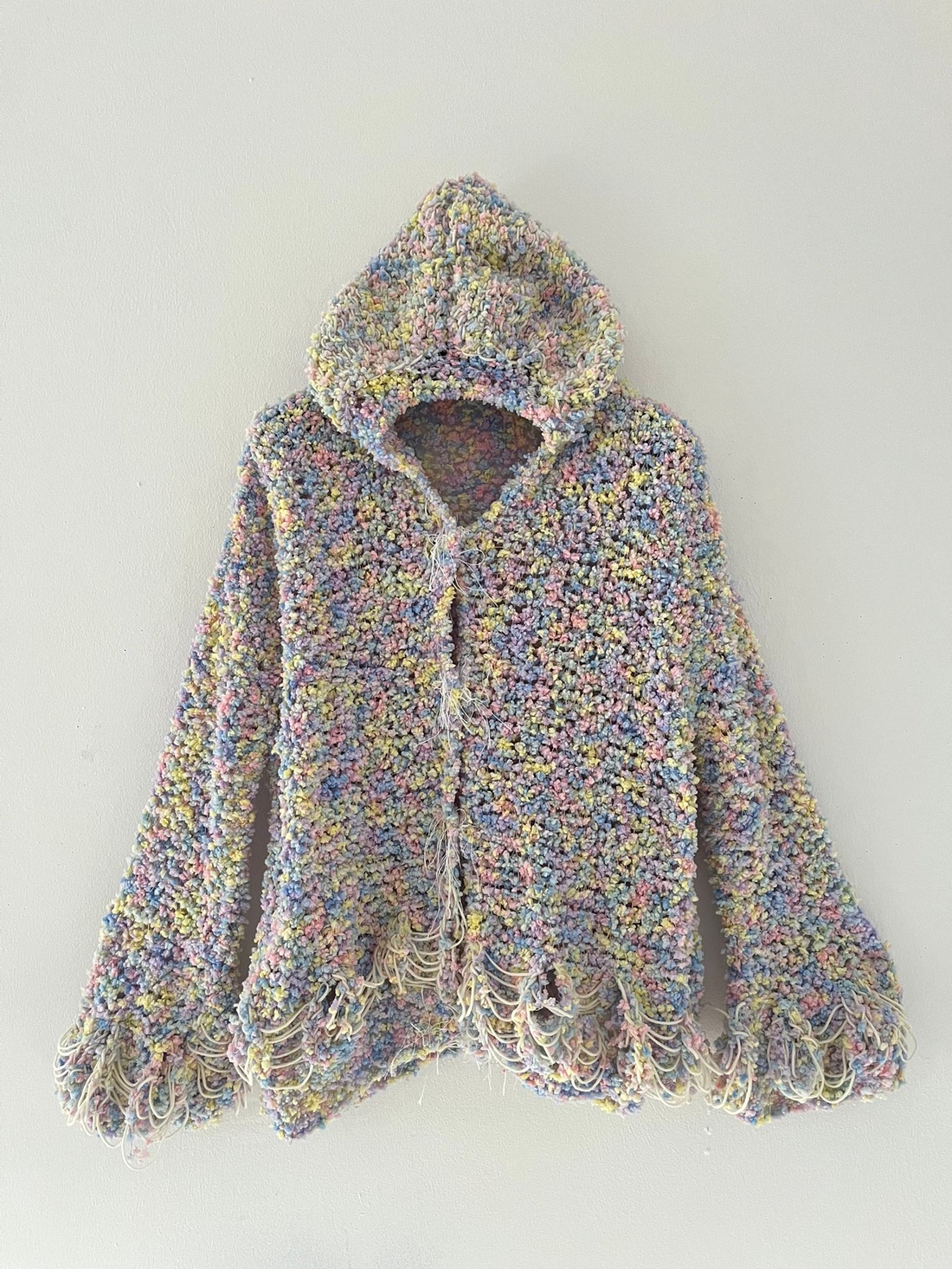 Pulover cardigan multicolor din mohair pufos. - îmbrăcăminte și modă - haine damă - bluze damă - Artynos.ro
