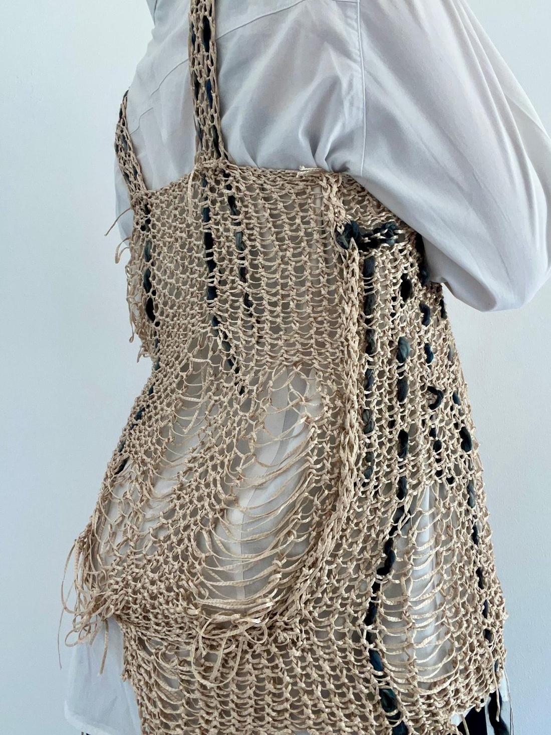 Maieu tricotat, stil boho. - îmbrăcăminte și modă - haine damă - top de damă, bralette - Artynos.ro