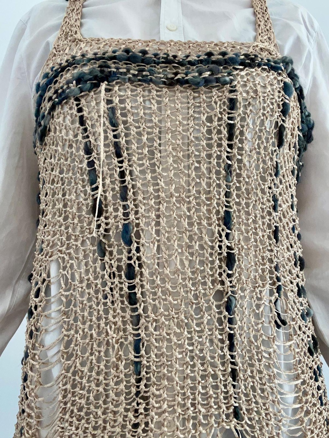 Maieu tricotat, stil boho. - îmbrăcăminte și modă - haine damă - top de damă, bralette - Artynos.ro