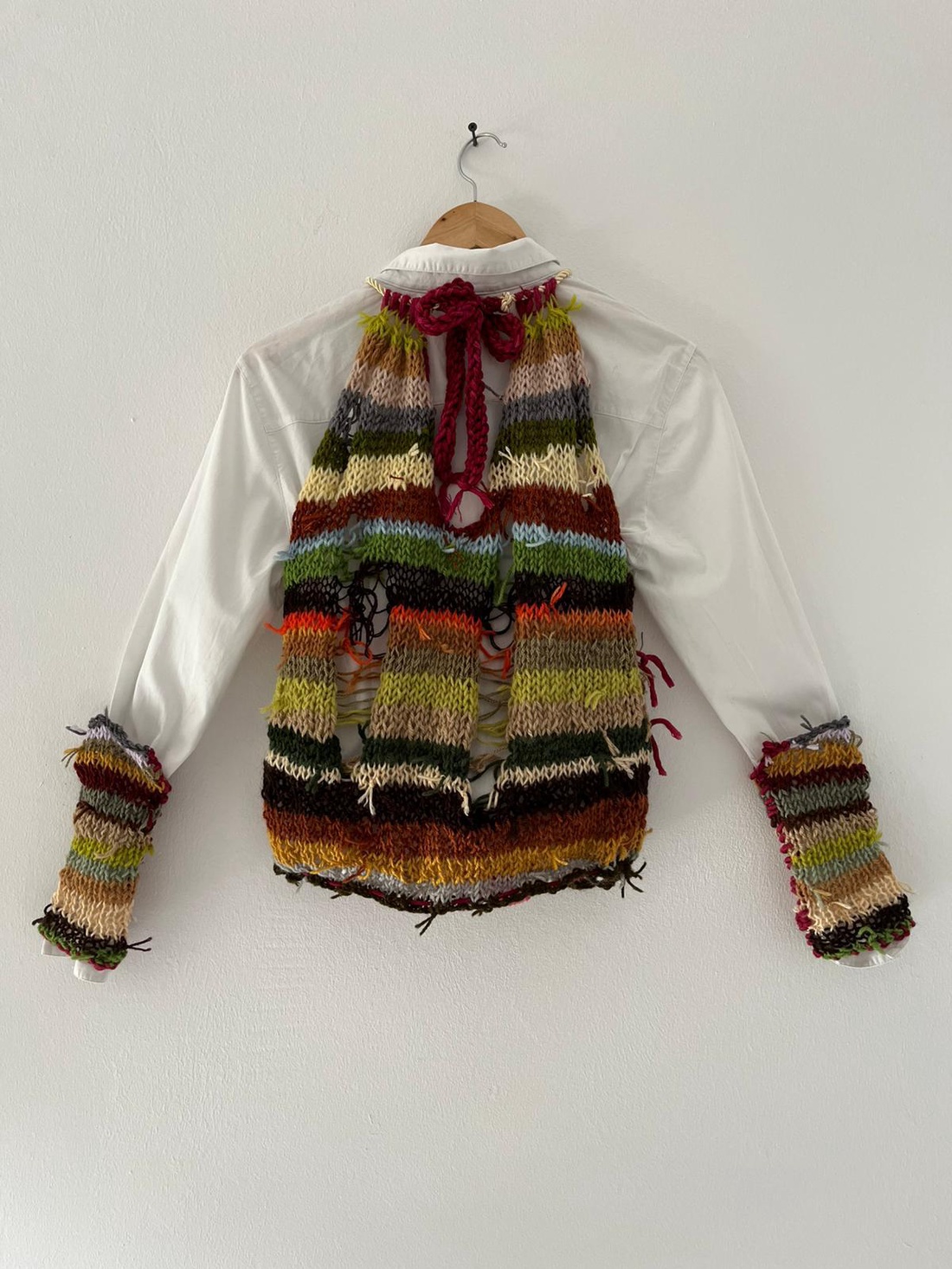 Top tricotat handmade cu mânuși stil boho-artisan. - îmbrăcăminte și modă - haine damă - bluze damă - Artynos.ro