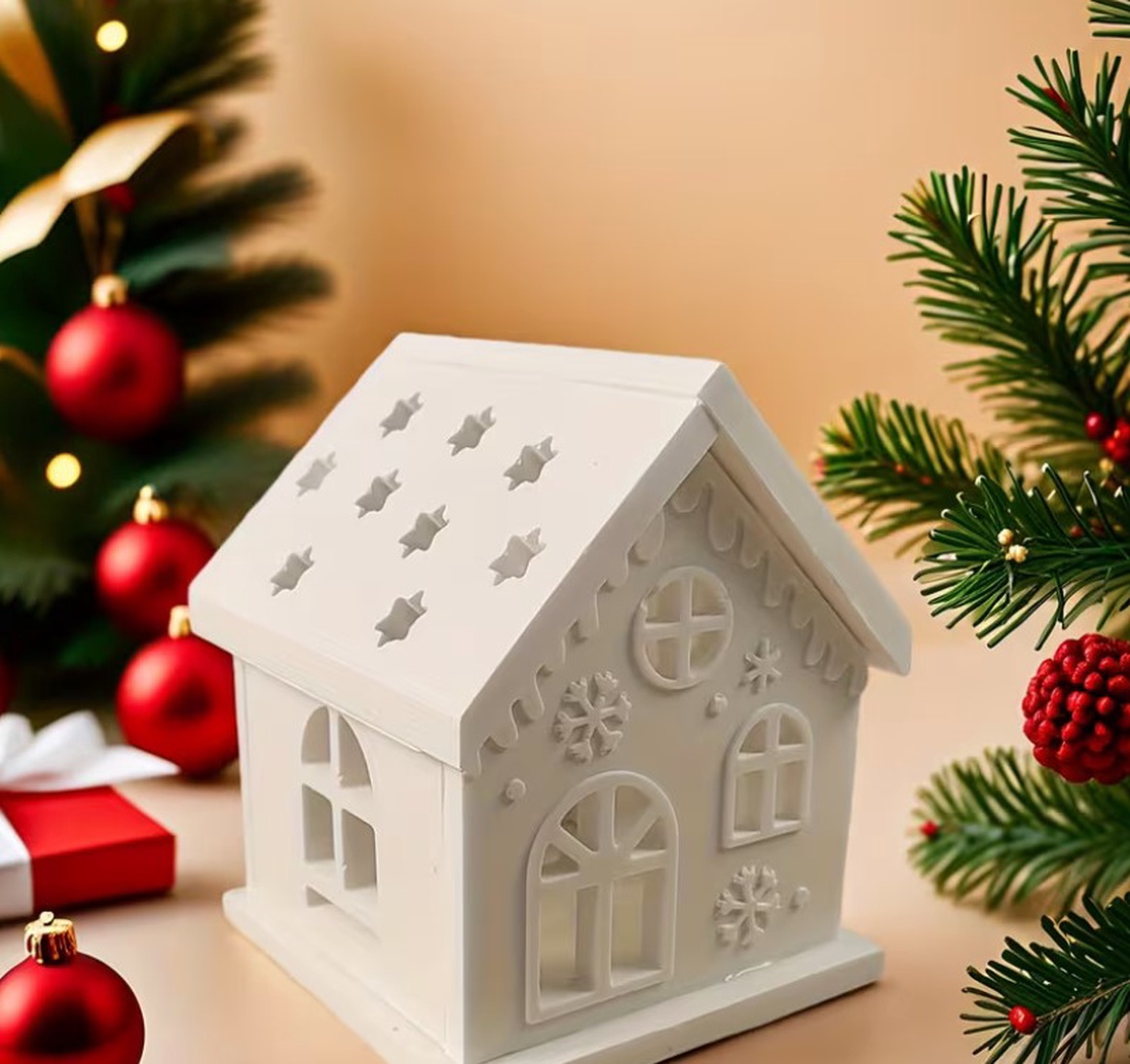 Casuta - crăciun - decorațiuni de crăciun de casă - decor pentru masă de crăciun - Artynos.ro