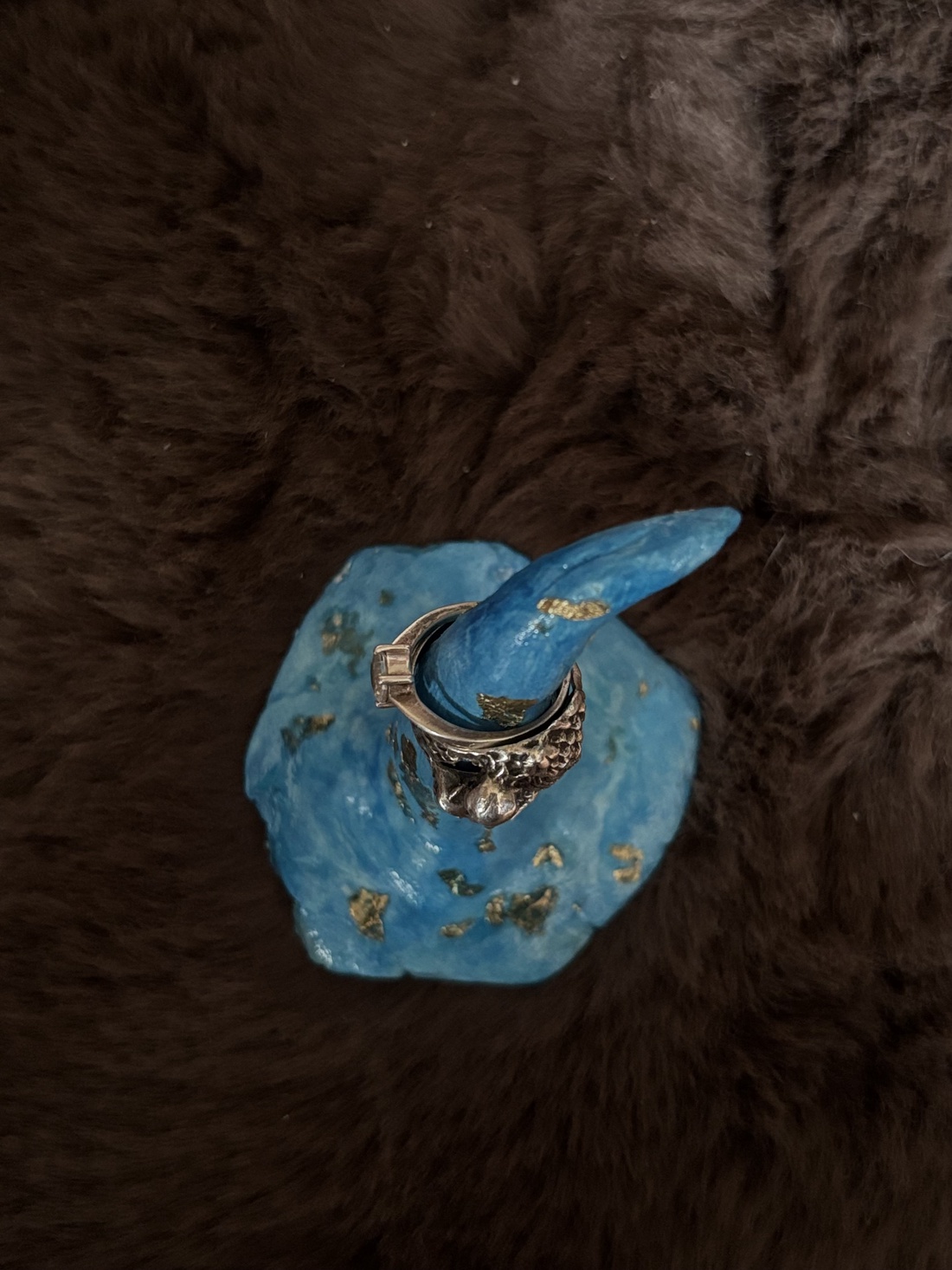 Suport din lut pentru inele - accesorii nuntă - accesorii de nuntă - suport verighete și perne pentru inele - Artynos.ro