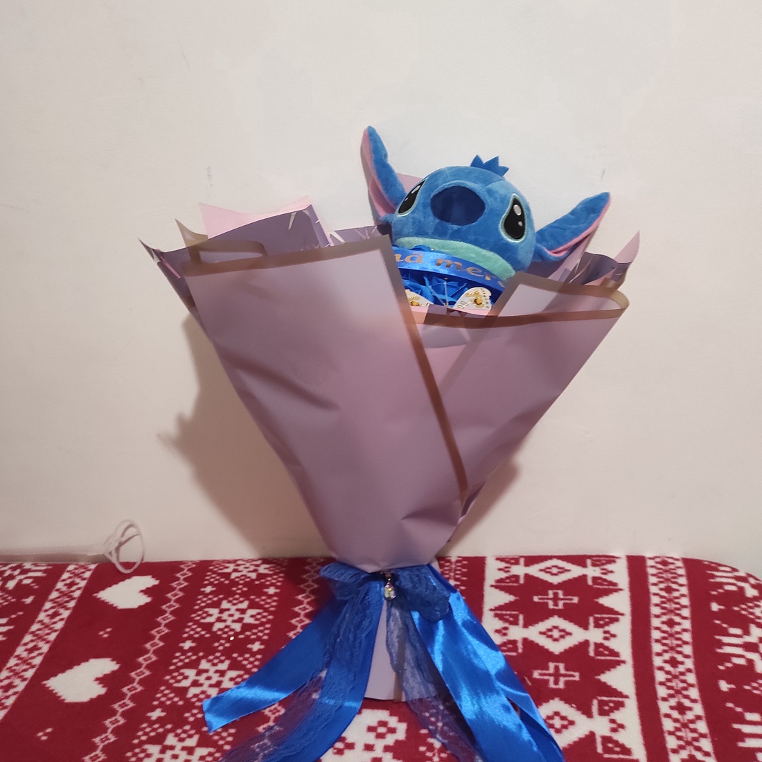 Buchet cu trandafiri de săpun parfumați si stitch  - casă & stil de viață - decorațiuni de casă - accesorii florale - buchete de flori - Artynos.ro