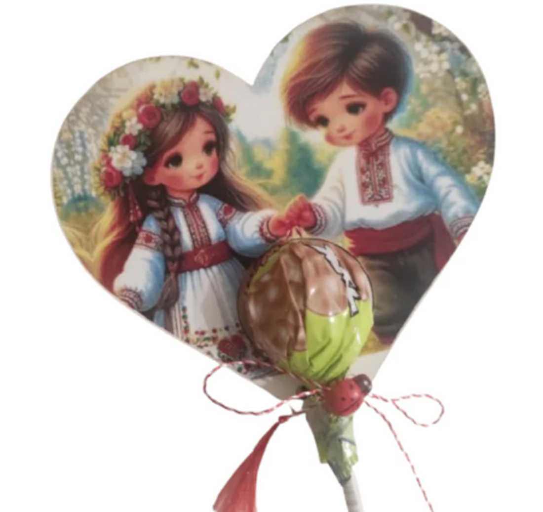 Marturie dulce cu acadea material mdf lacuit pentru nunta/botez - bijuterii - mărțișor - Artynos.ro