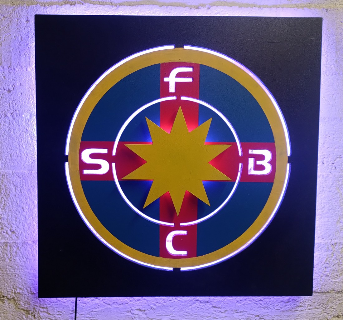 Pentru fanii Steaua! - perete mural iluminat - casă & stil de viață - accesorii pentru decorat casa - Artynos.ro