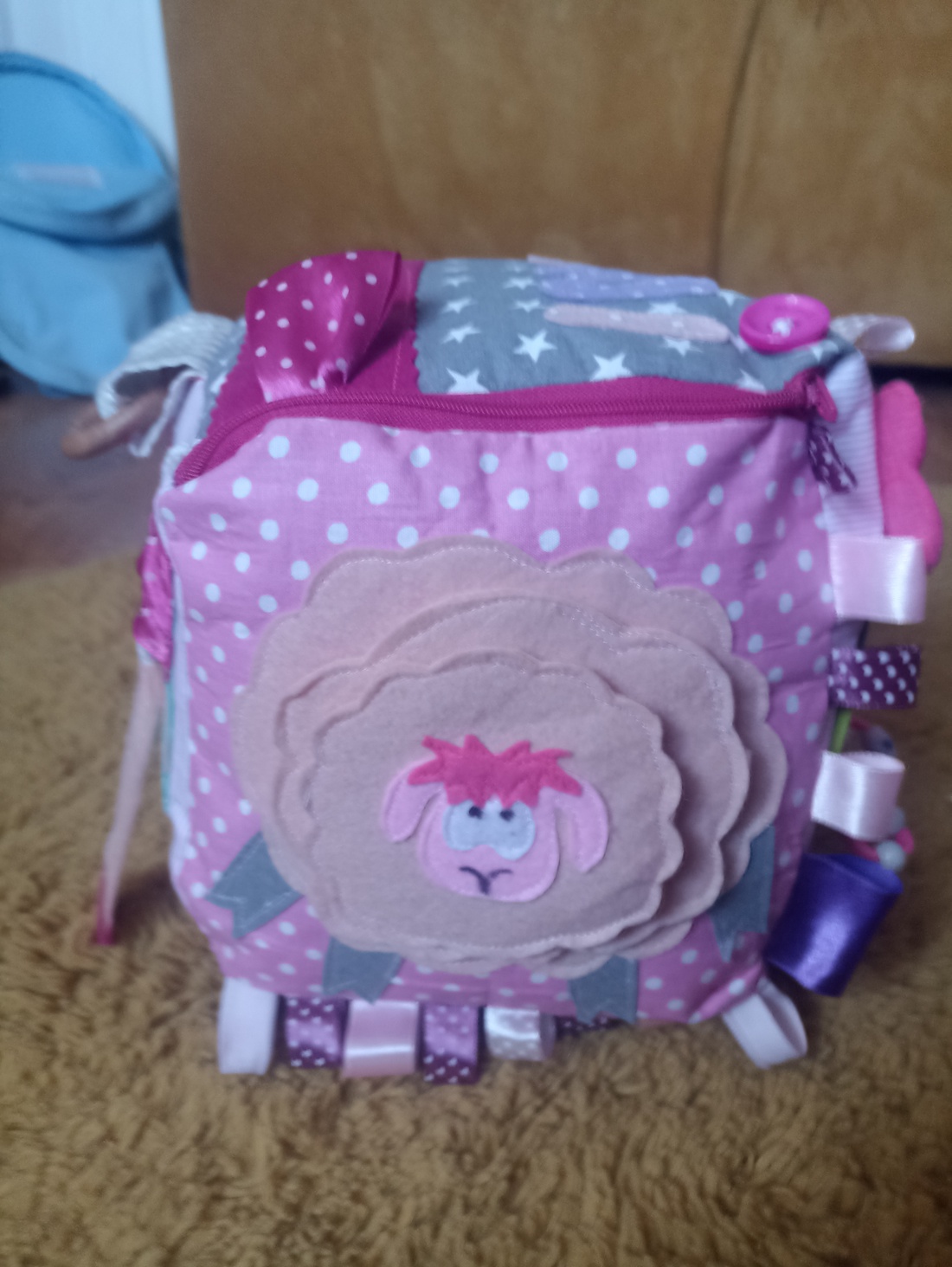 Cub moale pentru bebeluși, de la 0 luni, personalizabil, Alege culorile și exercițiile potrivite ție :) - jucării și echipamente pentru copii - jucării bebeluși - cub pentru copii - Artynos.ro