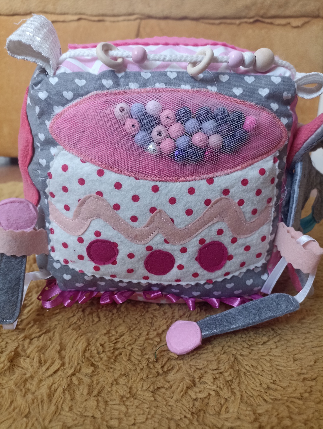 Cub moale pentru bebeluși, de la 0 luni, personalizabil, Alege culorile și exercițiile potrivite ție :) - jucării și echipamente pentru copii - jucării bebeluși - cub pentru copii - Artynos.ro